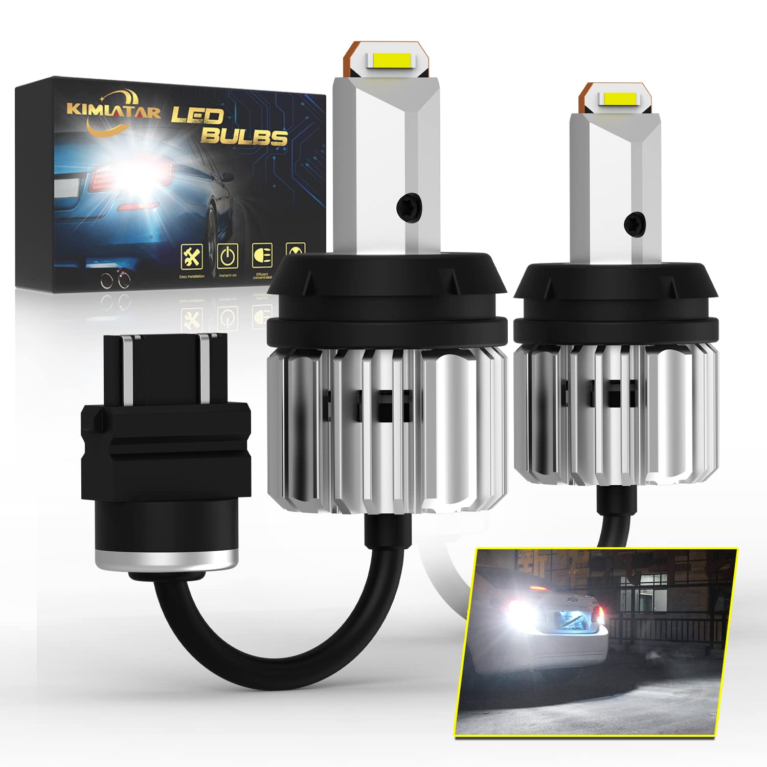 3157 Led Bulbs For Back Up Reverse Lights, Canbus Error Free, 20W 4000Lumens, Csp 6-Smd Upgraded 6500K High Brightness 3156 3056