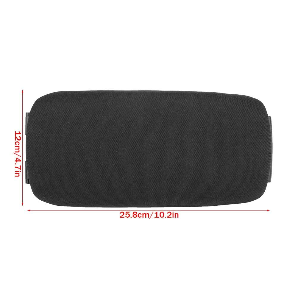 Qiilu Black Leather Center Console Armrest Lid Cover for Audi A3 8P/A5 2003-2013, Durable Fit, Stylish Protection