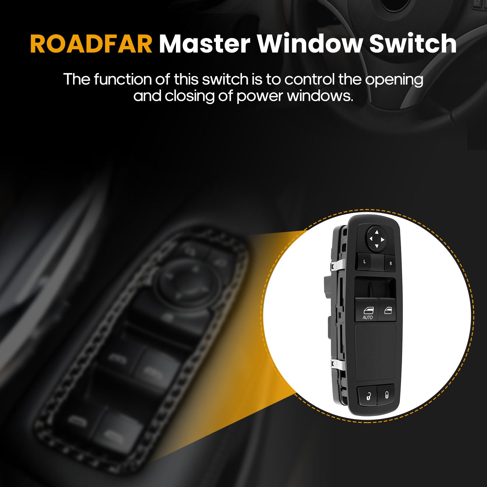 Window Switch Power Window Switch Master Control Power Window Switch 68110870Ab,901-488 Fits For 2012-2015 Dodge Grand Caravan R