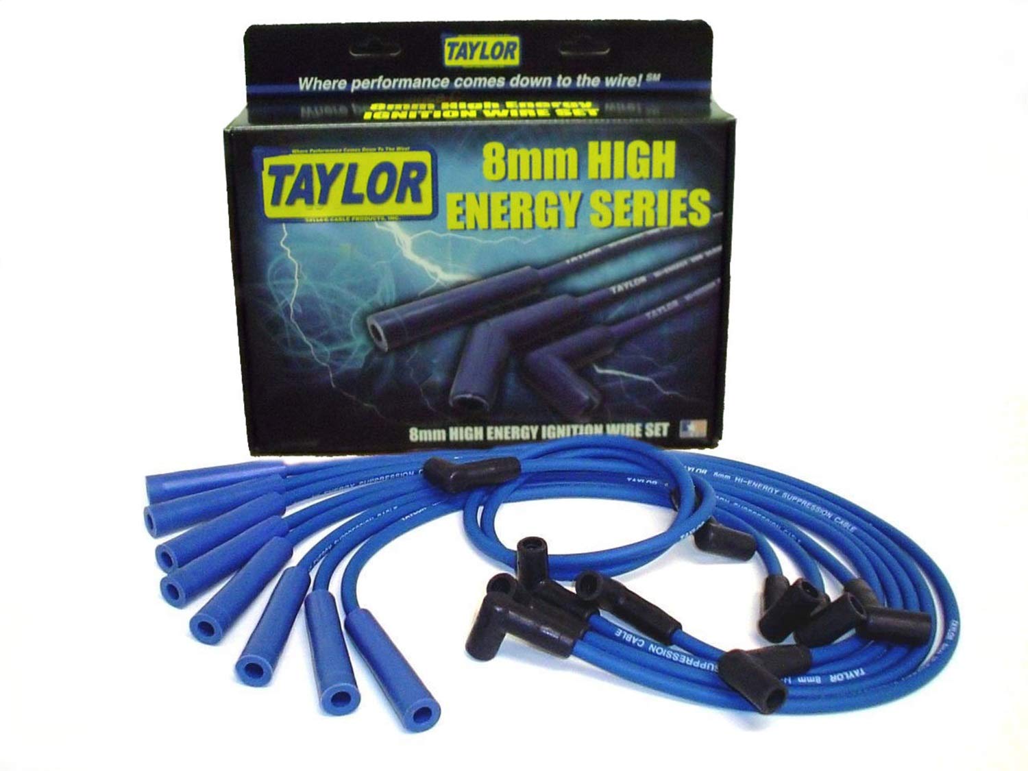 Taylor Cable 64676 High Energy Rc Custom 8 Cyl Blue