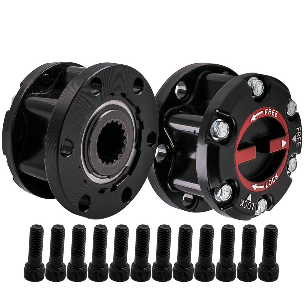 Maxpeedingrods 2Pcs Manual Locking Hubs 17 Spline For Isuzu D Max Trooper Holden Jackaroo 8-97113446-Pt Perfectautopart, Front Left And Right