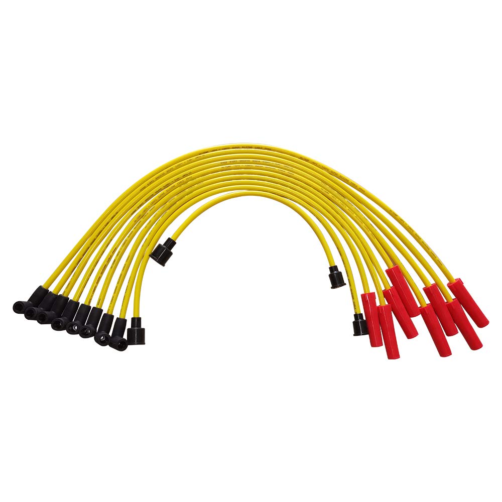 MAS 8mm Spark Plug Wire Compatible with GMC Chevrolet Ford SBC BBC Straight Boot Wires 305 307 327 350 400 396 402 427 454