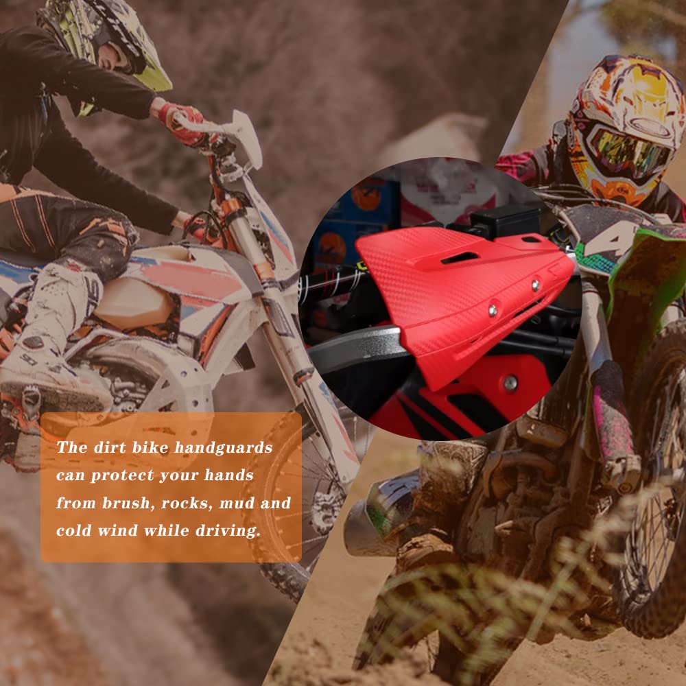 JFG RACING Dirt Bike Handguards,Motorcycle 7/8'' and 1 1/8'' Hand Guards Aluminum Universal for Dirt Pit Bike MX Motocross Super