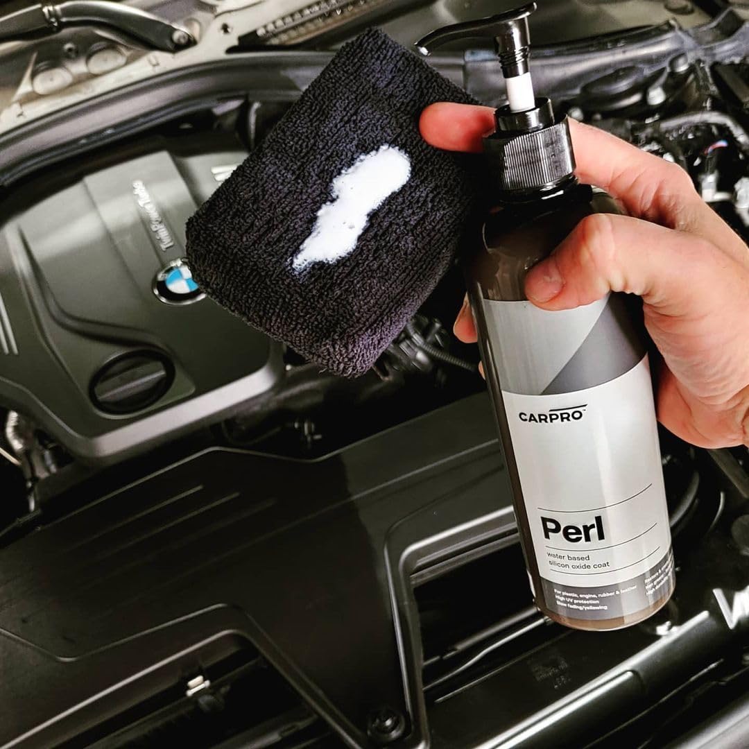 Carpro Perl Plastic & Rubber Protectant - [Plastic, Engine, Rubber, Leather] - Concentrated Tire Dressing, Water Based Uv Protection, Satin Finish - 500Ml (17Oz)