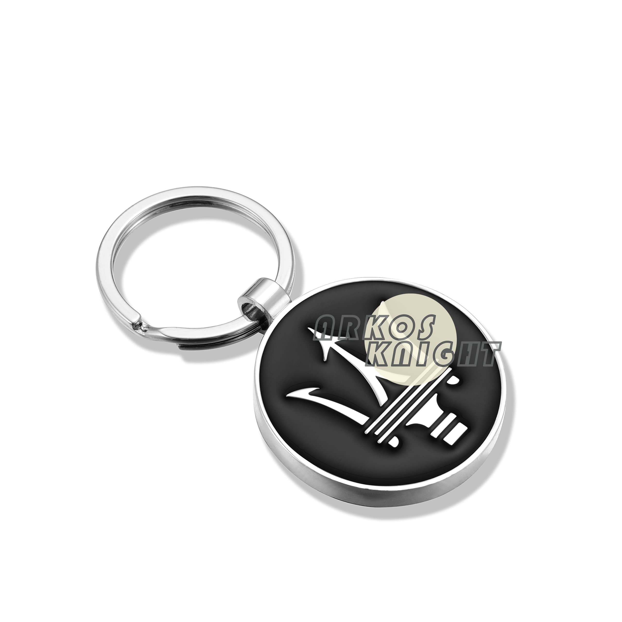 ARKOSKNIGHT Creative Car Logo Keychain for Car 3D Chrome Metal Alloy Key Chain Gifts for Women and Men Keyring Universal Size(Me