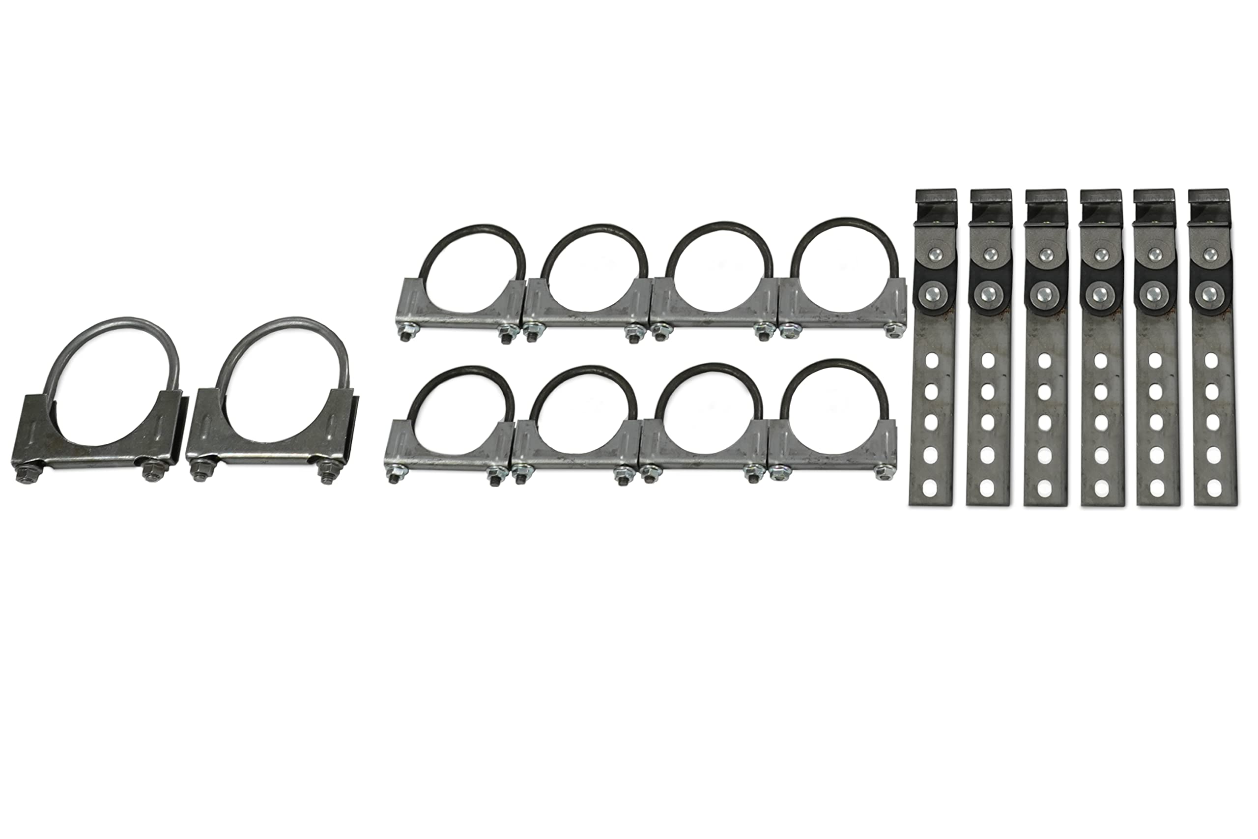 Truck Exhaust Kits 2.5' Dual Exhaust Kit With Stainless Muffler Corner Exit Rolled Tips Fits Tundra 09-21