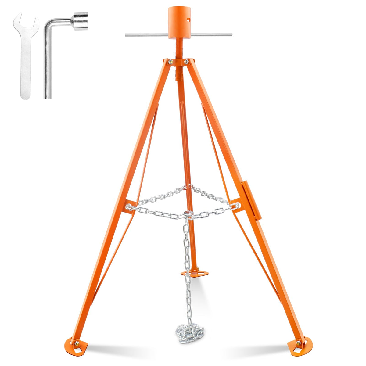 Gooseneck Tripod Stabilizer for 5th Wheel or Trailer, Adjustable Stabilizer with 7500lb Load Capacity, Jack for Fifth-Wheel Trai