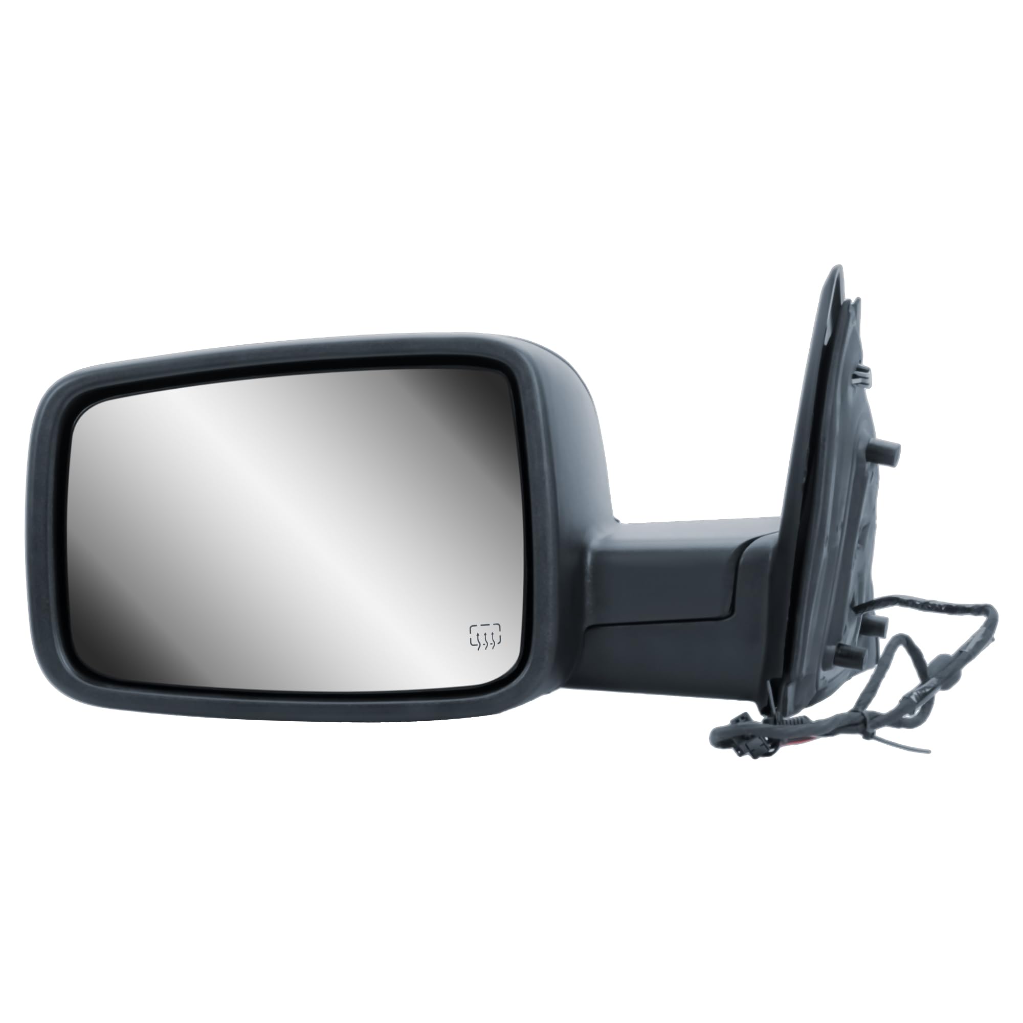 Driver Left Side Door Mirror Power Heated Manual Folding with Temperature Sensor Textured Back Cover for Ram 1500 2014-2018, 150