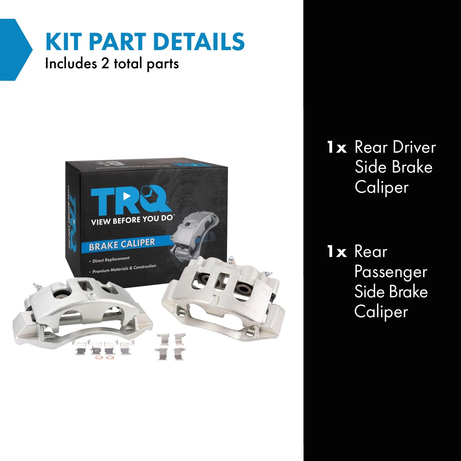 Trq Rear Brake Caliper Set Compatible With 2011-2019 Chevrolet Silverado 2500 Hd Silverado 3500 Hd 2016-2019 Suburban 2016 Subur