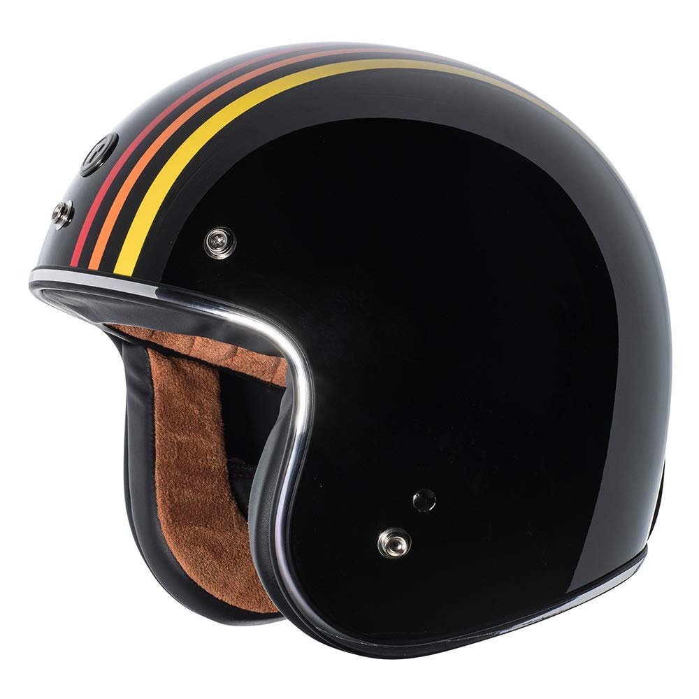 Torc T50 Route 66 Open Face Helmet With 1978'' Graphic (Gloss Black, X-Large)