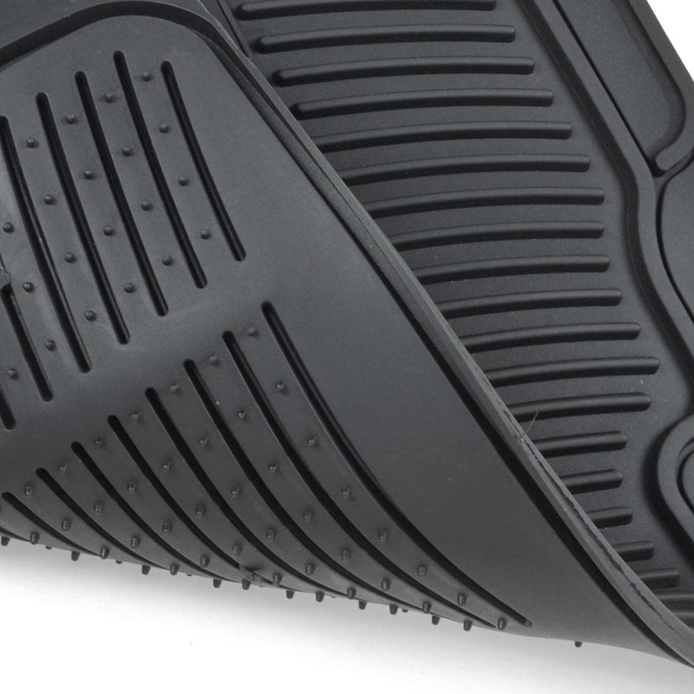 Dc Comics - Batman Car Floor Mats 3Pc Set - Logo On Heavy Duty Rubber, Fits Most Cars Trucks Van Suvs