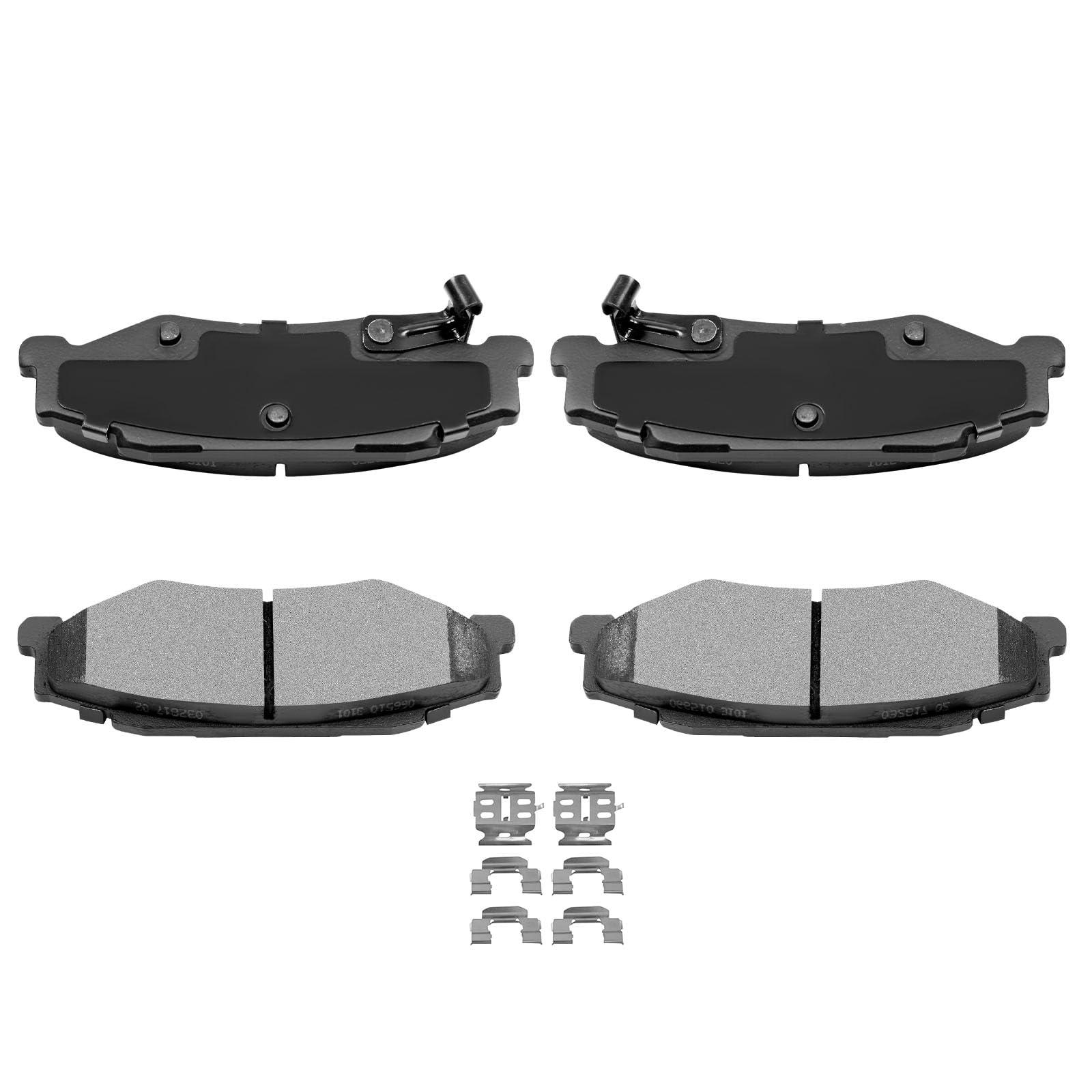 Automuto 4Pcs Rear Semi-Metallic Disc Brake Pads Set D732 For Cadillac Xlr 2004-2009,For Chevrolet Corvette 1997-2004 2006-2013