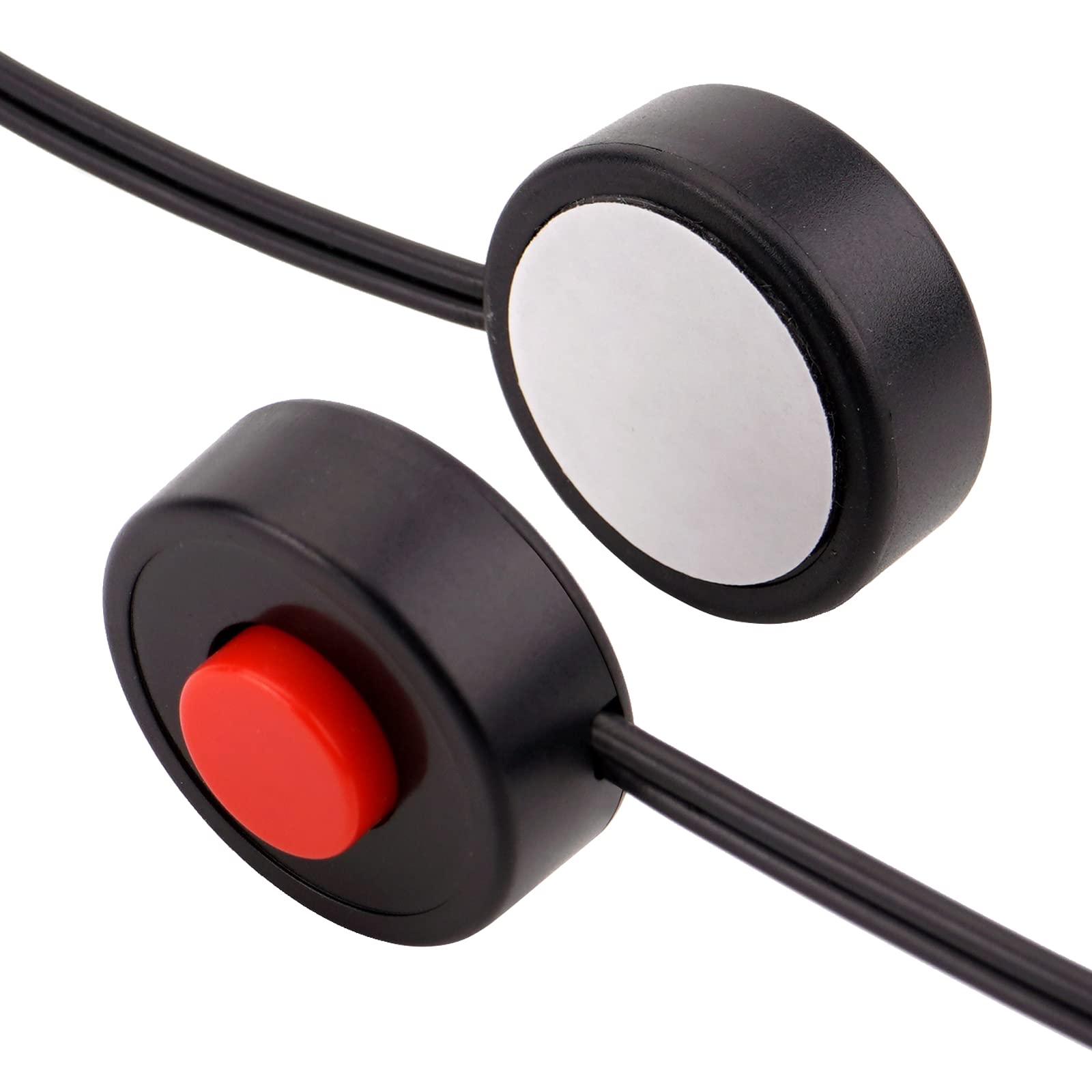 AOLIHAN Mini Speaker Horn Momentary Push Button Switch with Quick Connector and Pre-Wiring Wires, 12V/24V On Off High Round Cap