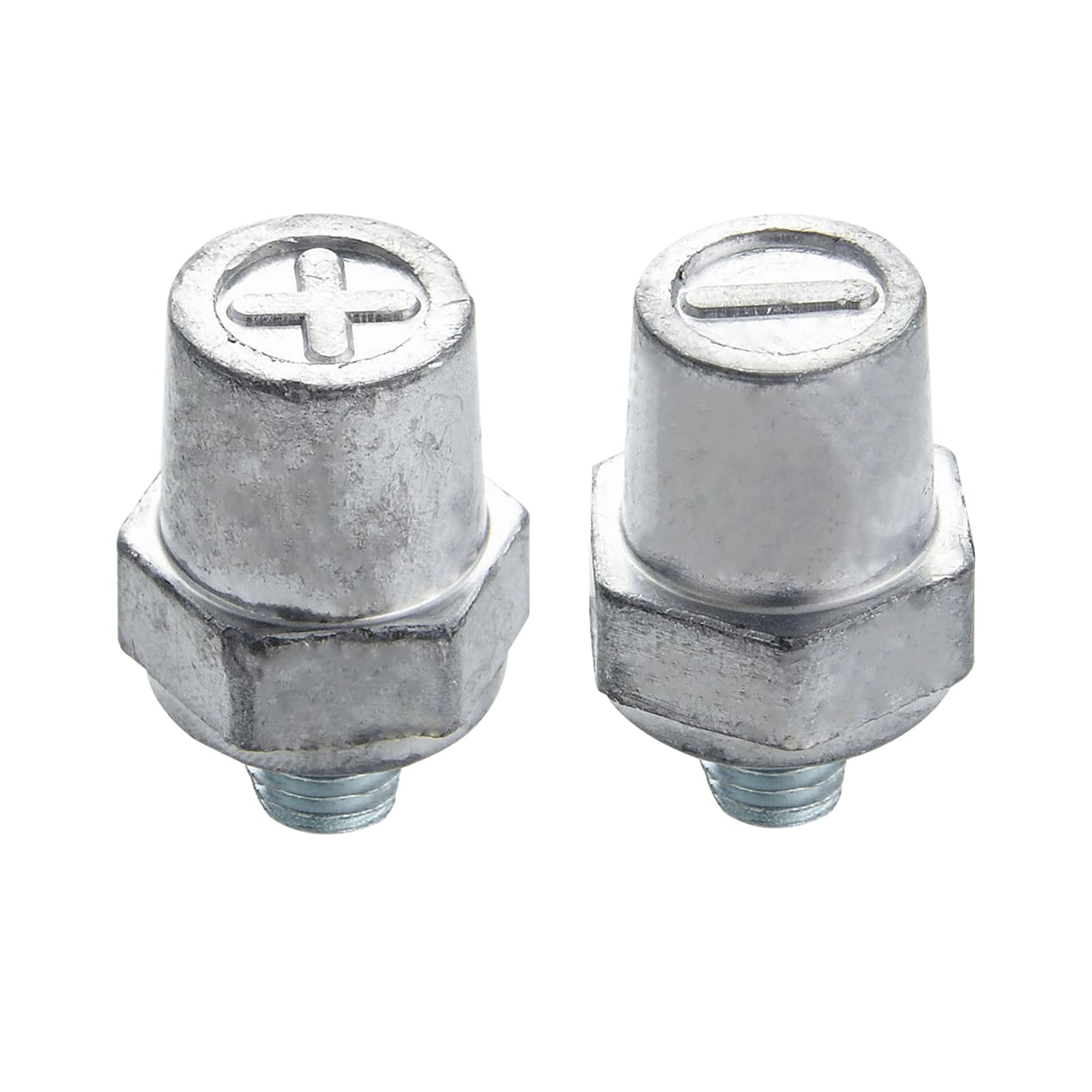 Ampper 3/8''-16 Thread Male Lead Side Post Battery Terminal Charging Posts, Standard Side Post 3/8'' Battery Post Adapter (+/-) 