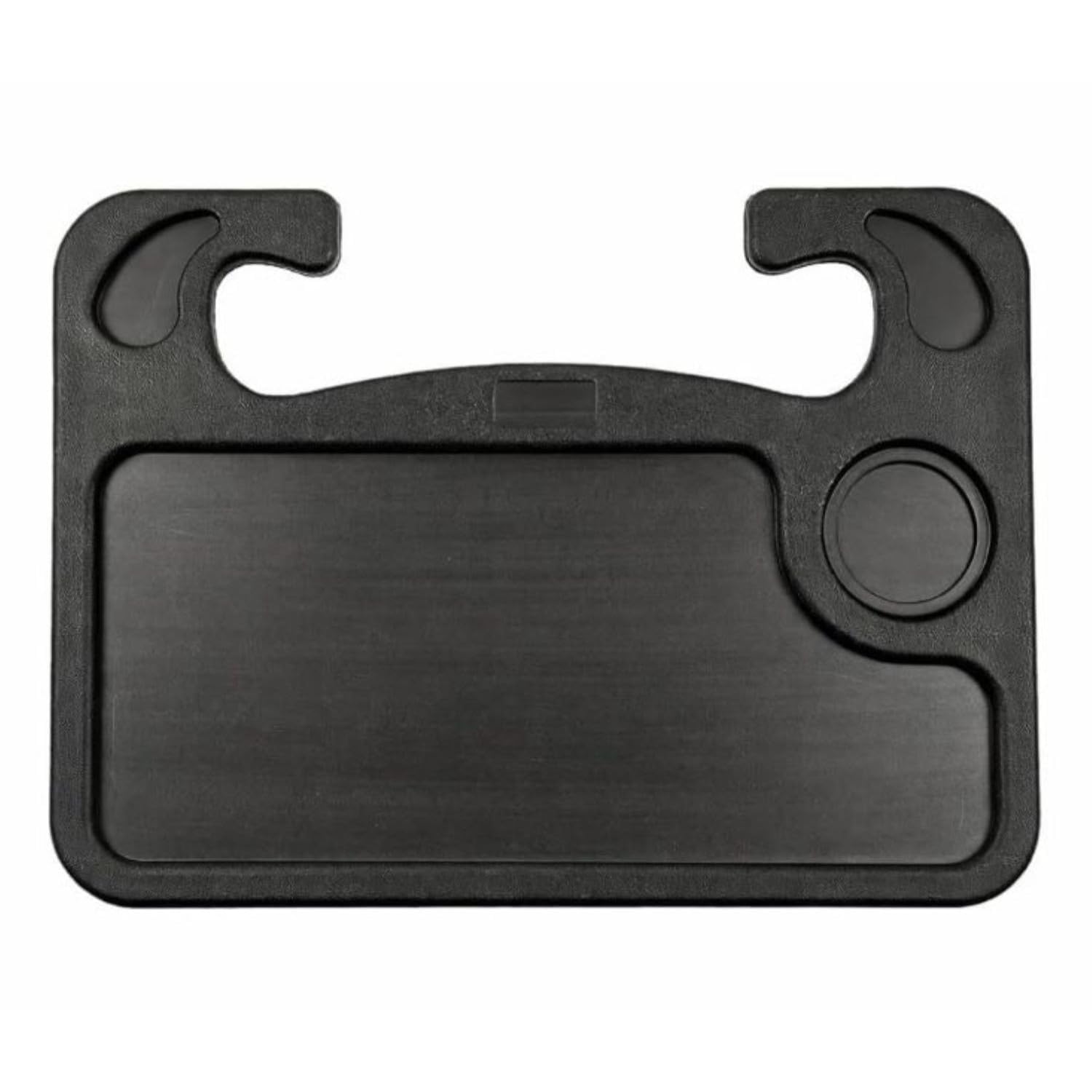 Steering Wheel Tray for Car, Portable Food Tray & Laptop Mount Table for Driver, HookOn Car Desk Fits Most Steering Wheels, Bla
