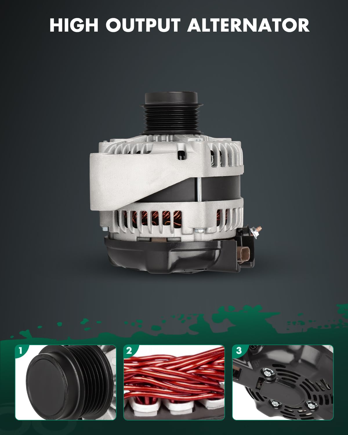 SCITOO Alternator Fits for Chevrolet for Silverado 1500 2014-2016, for Suburban 2015-2016, for Tahoe 2015-2016,for GMC for Sierr