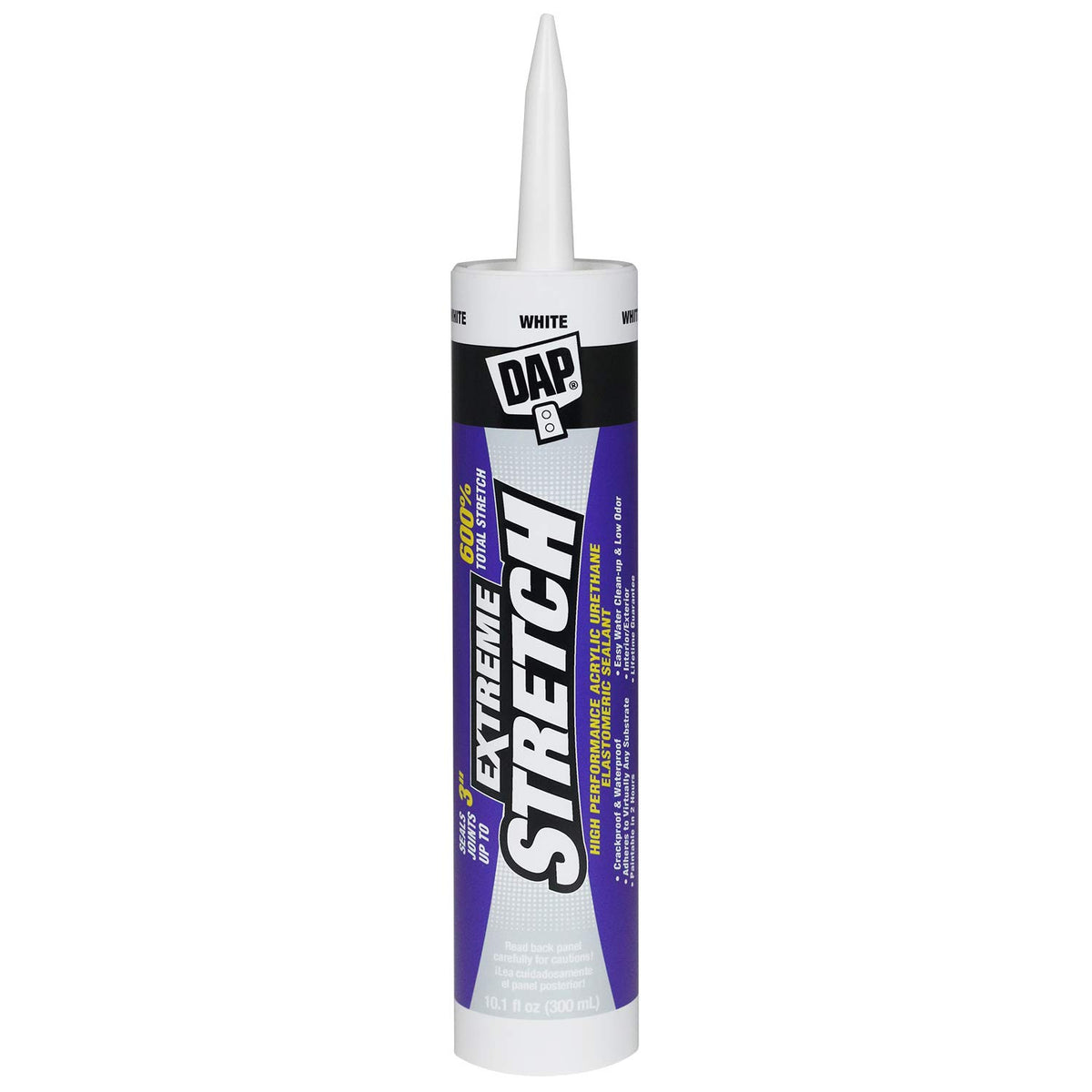 Dap Extreme Stretch White Acrylic Urethane Door, Trim And Window Sealant 10.1 Oz.