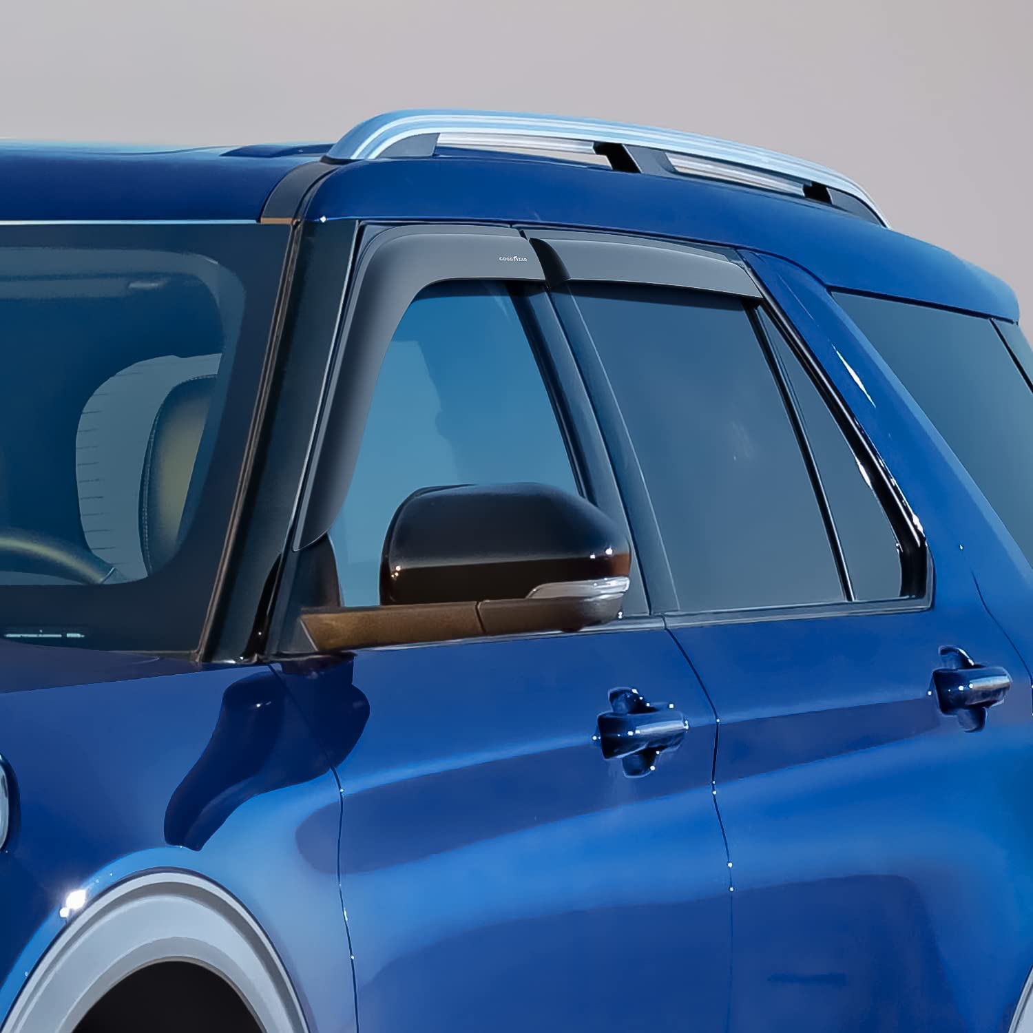 Goodyear Shatterproof Window Deflectors For Ford Explorer 2020-2024, Tape-On Rain Guards, Window Visors, Vent Deflector Visor,Car Accessories,4 Pcs. - Gy003263