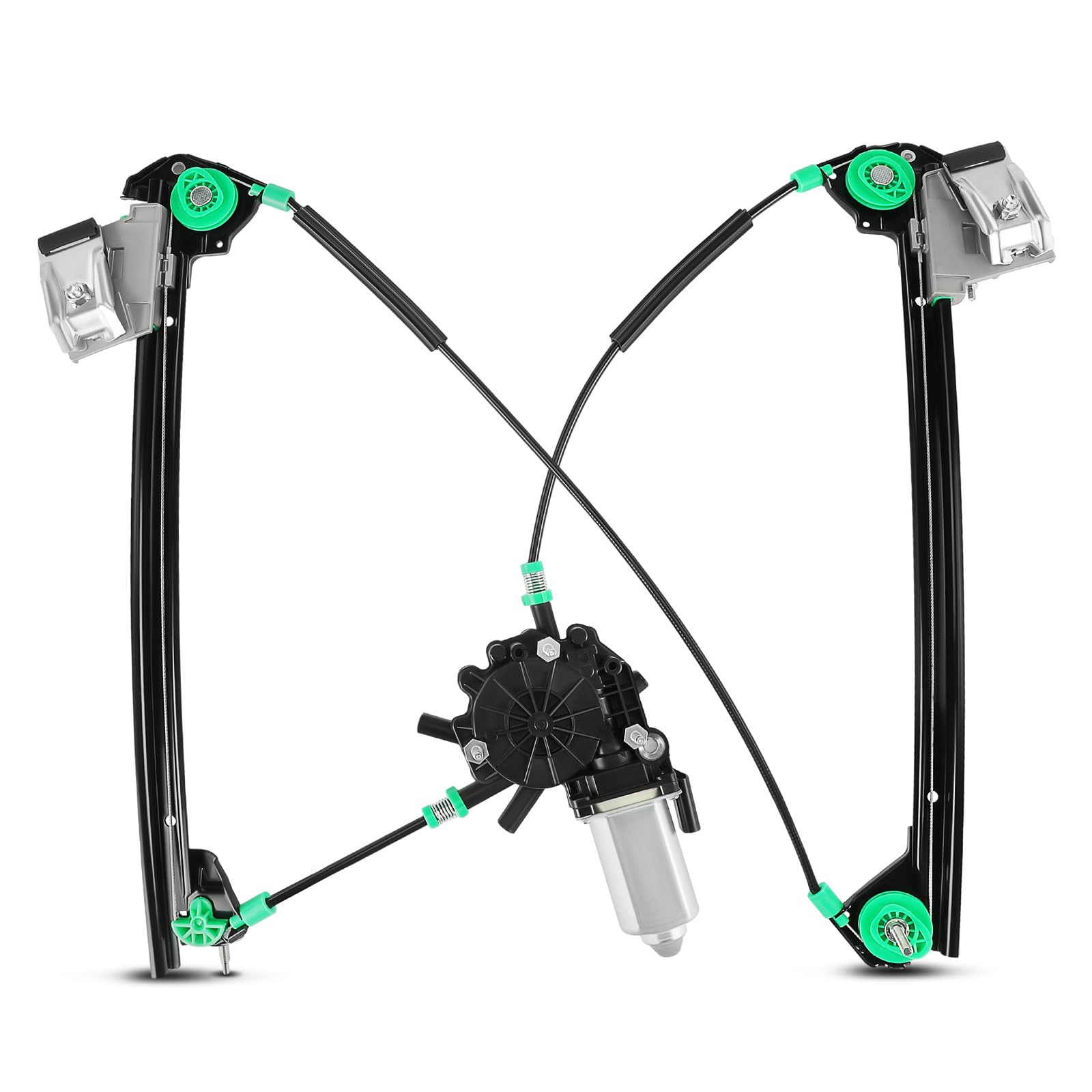 YHTAUTO Front Driver Side Power Window Regulator with 2-Pin Motor Compatible with Chevrolet Corvette 1997-2004, Convertible/Coup