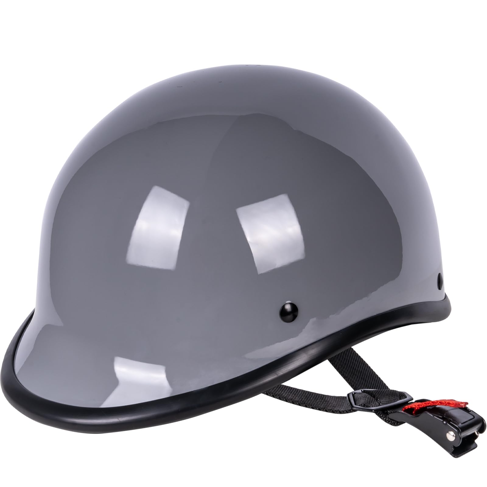 Yesmotor Vintage Motorcycle Half Helmet - Lightweight Low Profile Open-Face Half-Face Helmet - Dot Approved (Gray, M)