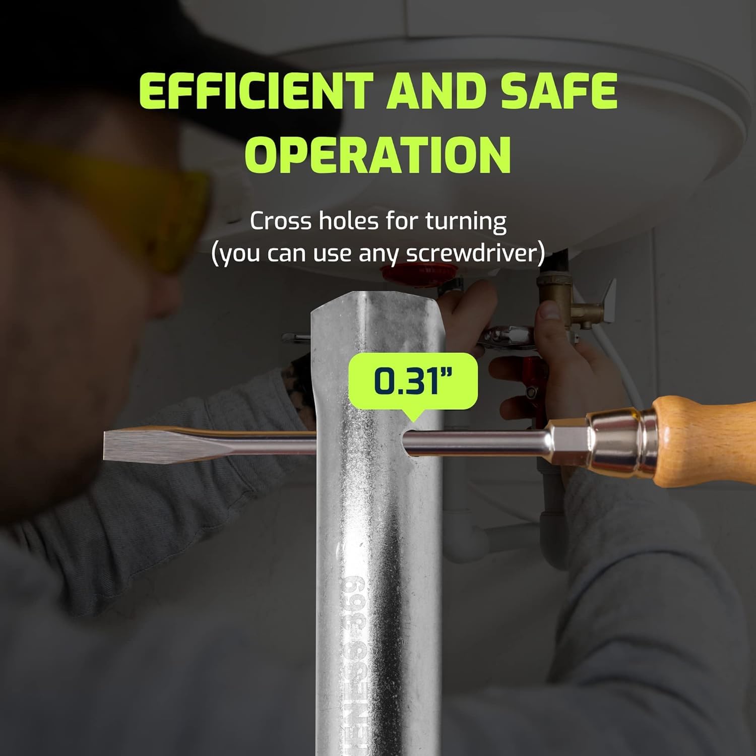 Oneness 369 Rv Water Heater Anode Rod & Element Socket - 10'' Dual Hex Extra Torque Removing The Most Stubborn Anode & Water Hea