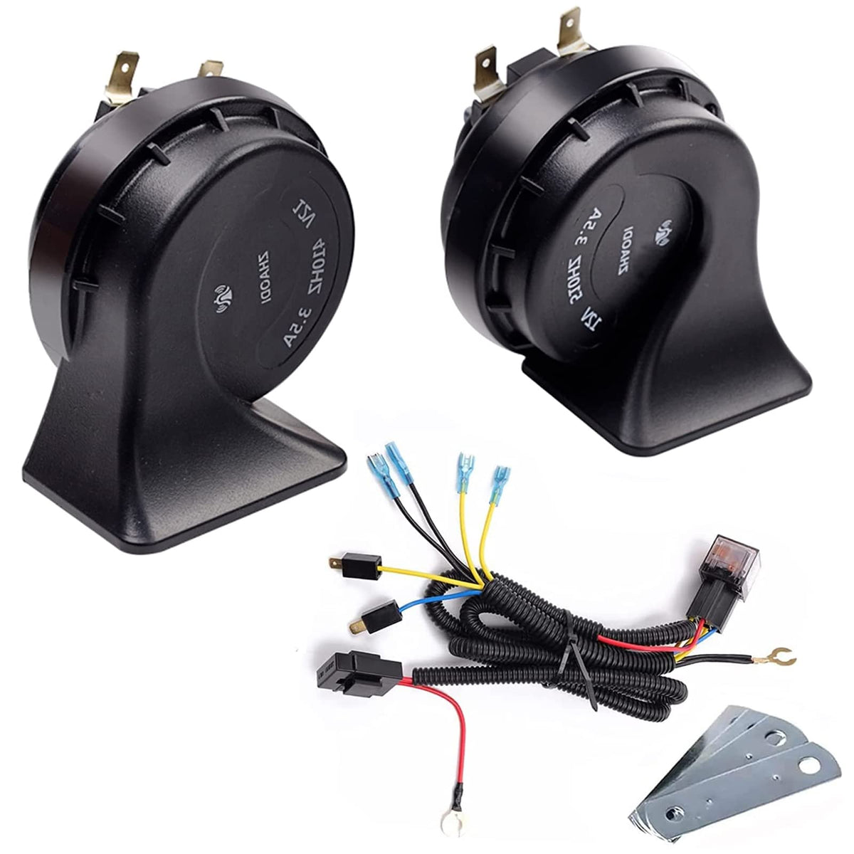 Car Horn Truck Horn 12V Banhao Horns Waterproof High Low Tone Universal Fit Super Loud Electric Snail Horns Kit For Trucks Cars