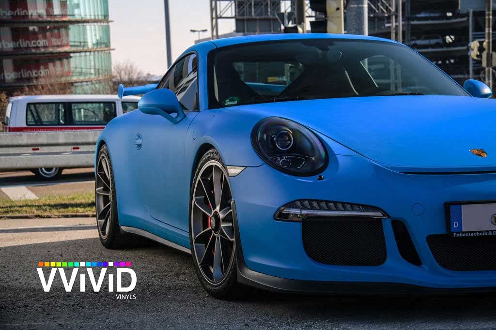 Vvivid+ Premium Vinyl Wrap Film (100Ft X 5Ft, Matte Smurf Blue)