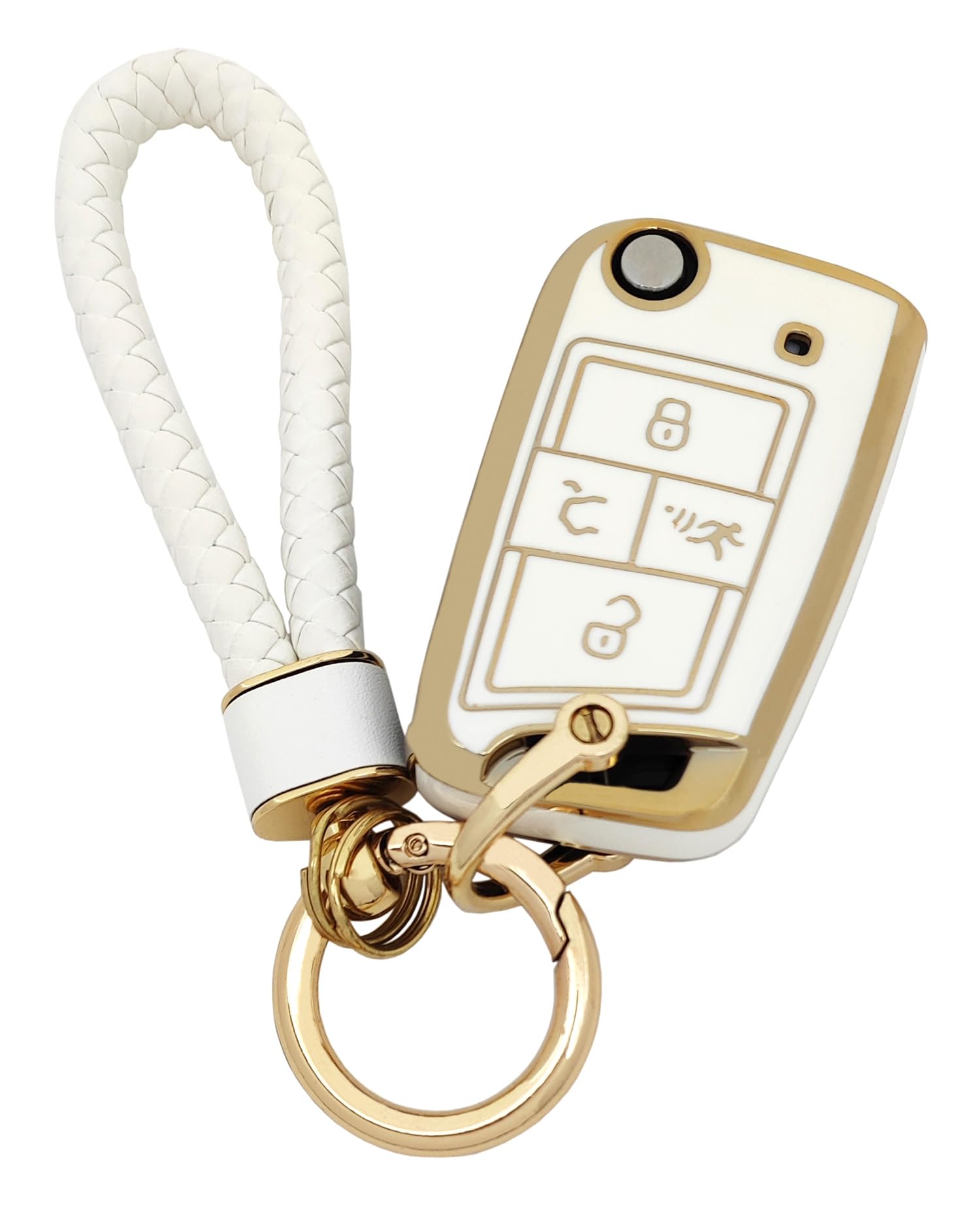 Arruweer Key Fob Cover For Vw Soft Tpu Key Fob Case Holder Protector Compatiable With Volkswagen Vw Arteon Atlas Golf Jetta Pass