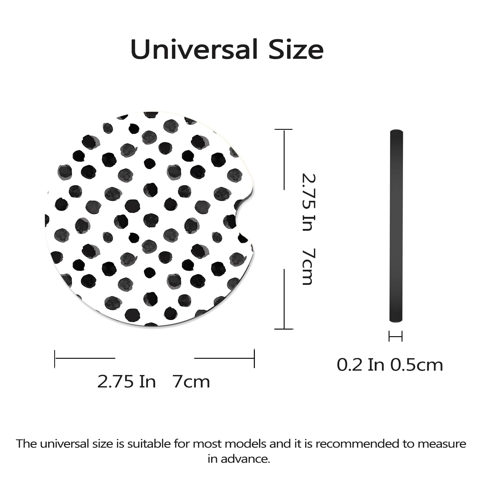 FJyuanqi Car Coasters for Cup Holders, 2 Pack Anti Slip Universal Rubber Cup Coaster for Women & Men, Car Interior Accessories -