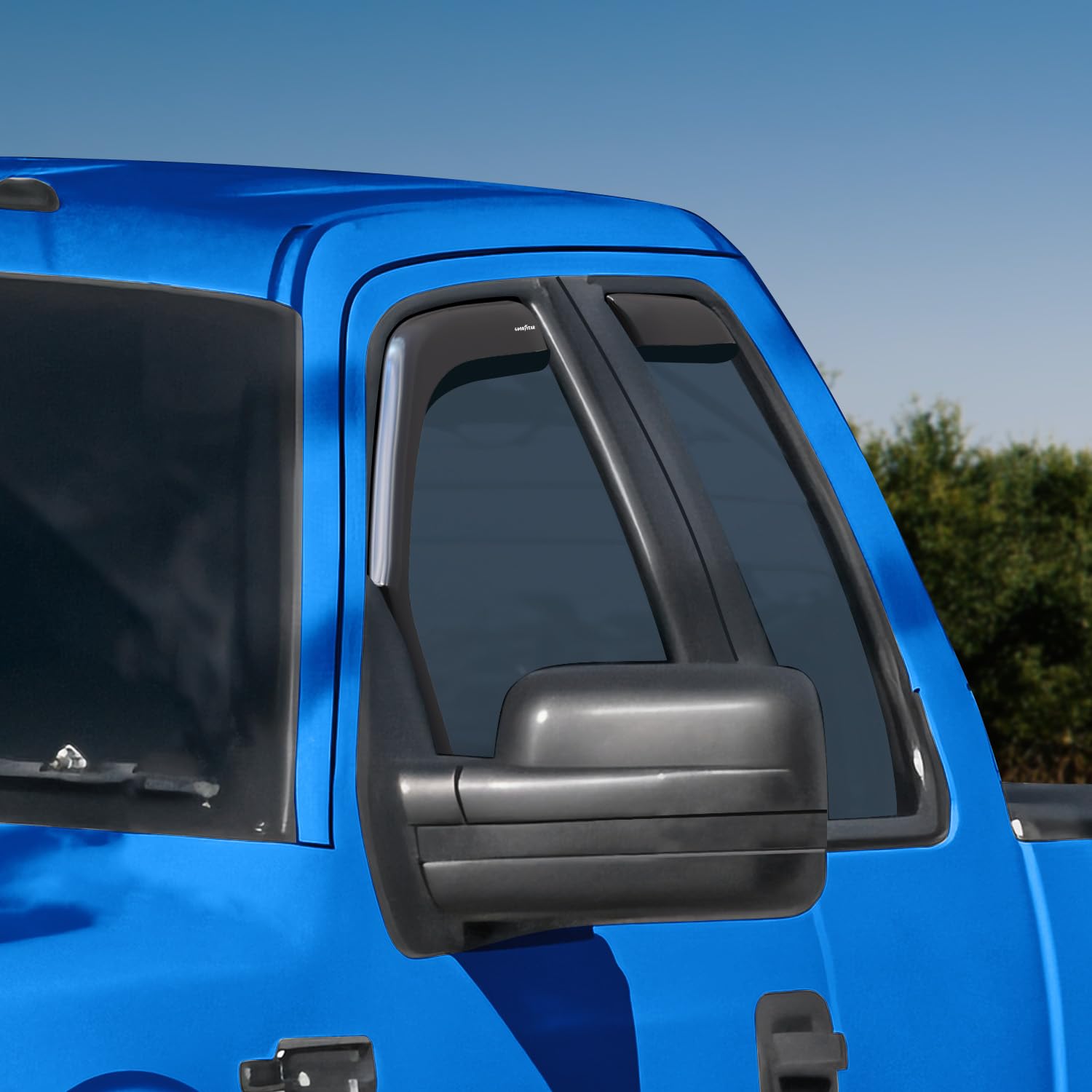 Goodyear Shatterproof In-Channel Window Deflectors For Trucks Ford F150 2004-2014 Supercab, Rain Guards, Window Visors, Vent Def