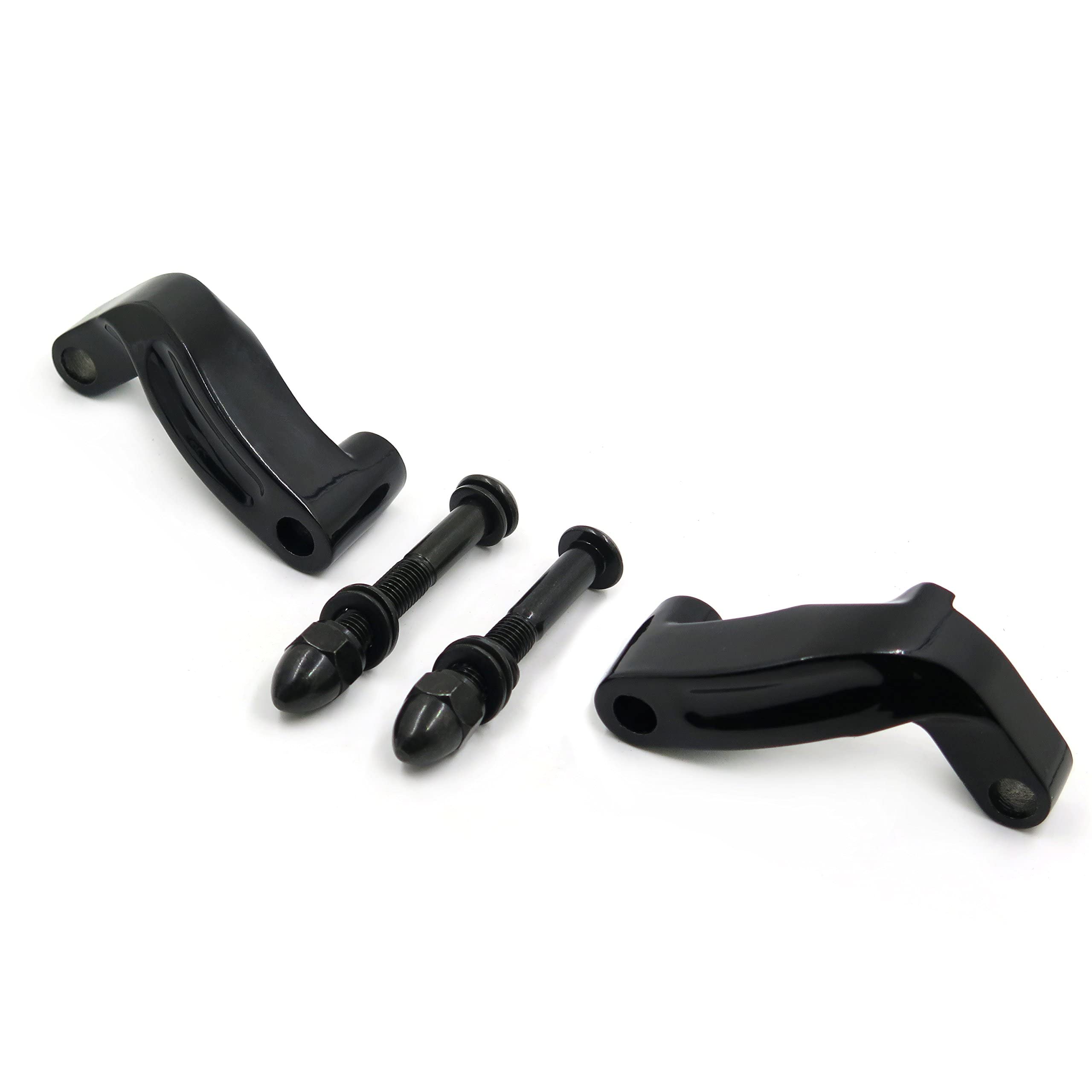 Smt- Black Aluminum Alloy Mirrors Mount Adapter Compatible With Harley Fat Bob Softail Dyna Cvo Softail Low Rider Motorcycle [P/