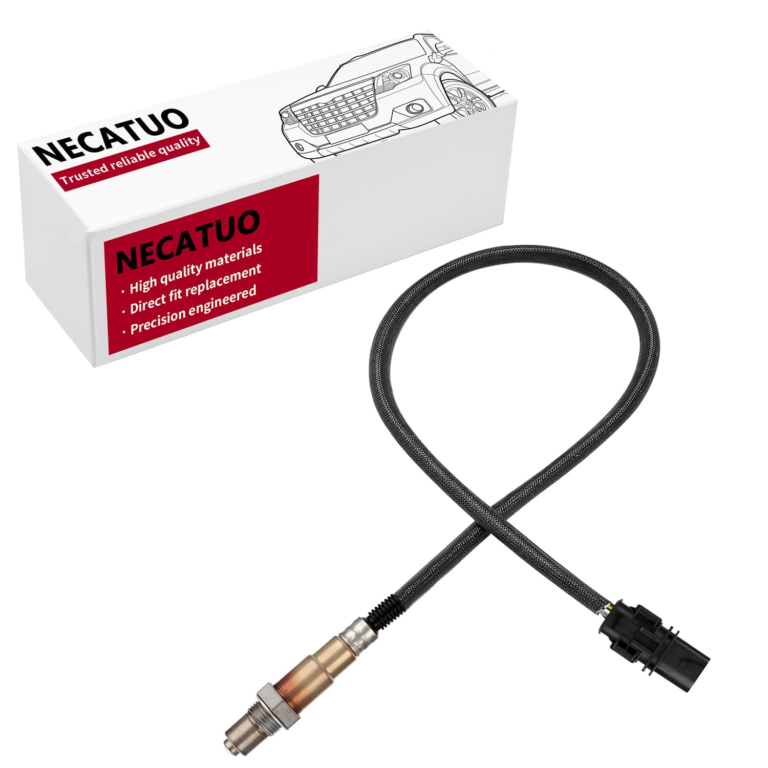 Necatuo 234-5107 Upstream O2 Oxygen Sensor Heated Air Fuel Ratio Compatible With Jetta Golf Passat Cc A3 Tt Accent Veloster Expe