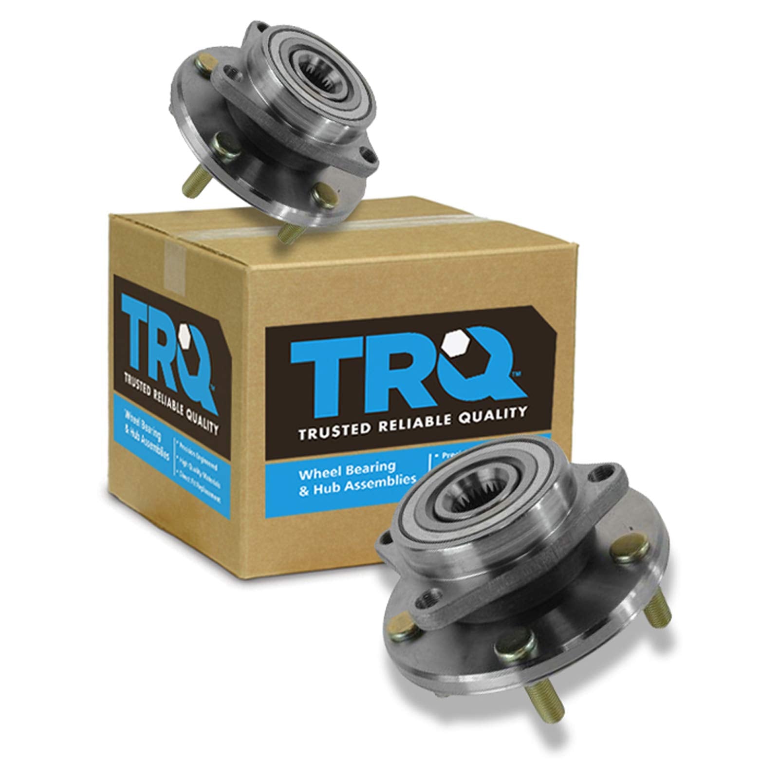 Trq Front Wheel Hub Bearings Assembly Set Compatible With 1995-2005 Chrysler Sebring 1995-2000 Dodge Avenger 2001-2005 Stratus 1