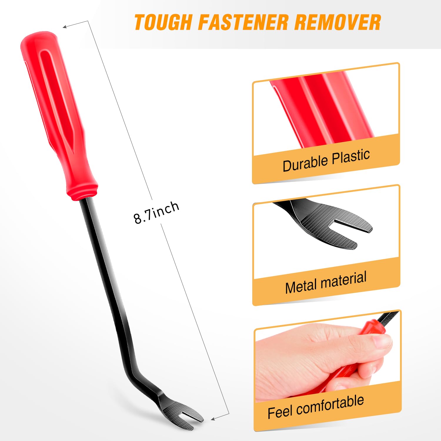 Gooacc 121Pcs Push Type Retainer Fender Liner Clips With Plastic Fastener Remover For Nissan/Infiniti Front Bumper Replace 01553