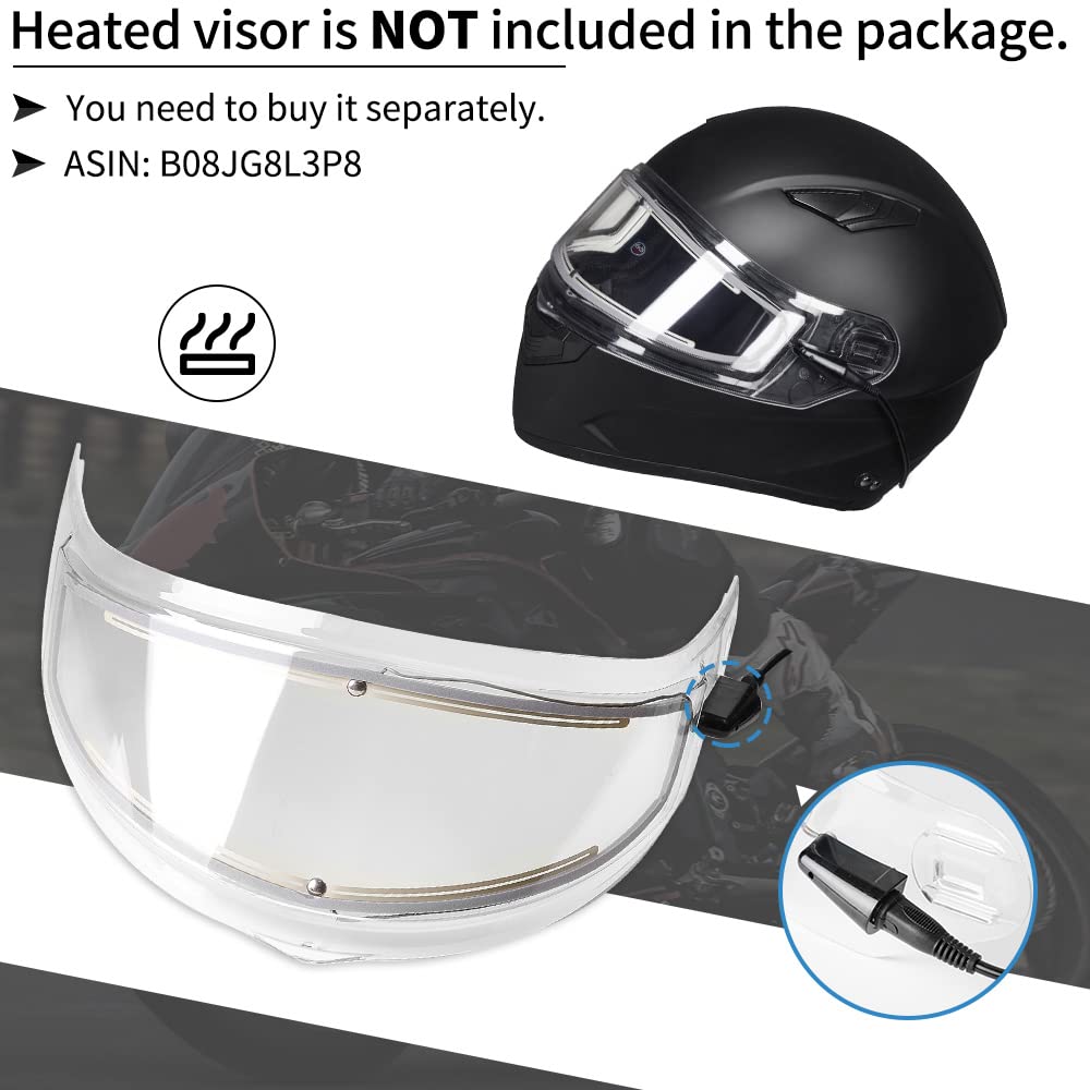 Ilm Motorcycle Helmet Motocross Full Face Ultra Large Pinlock Insert Anti-Fog Visor Atv Casco Snowmobile For Men Women Dot(Matte