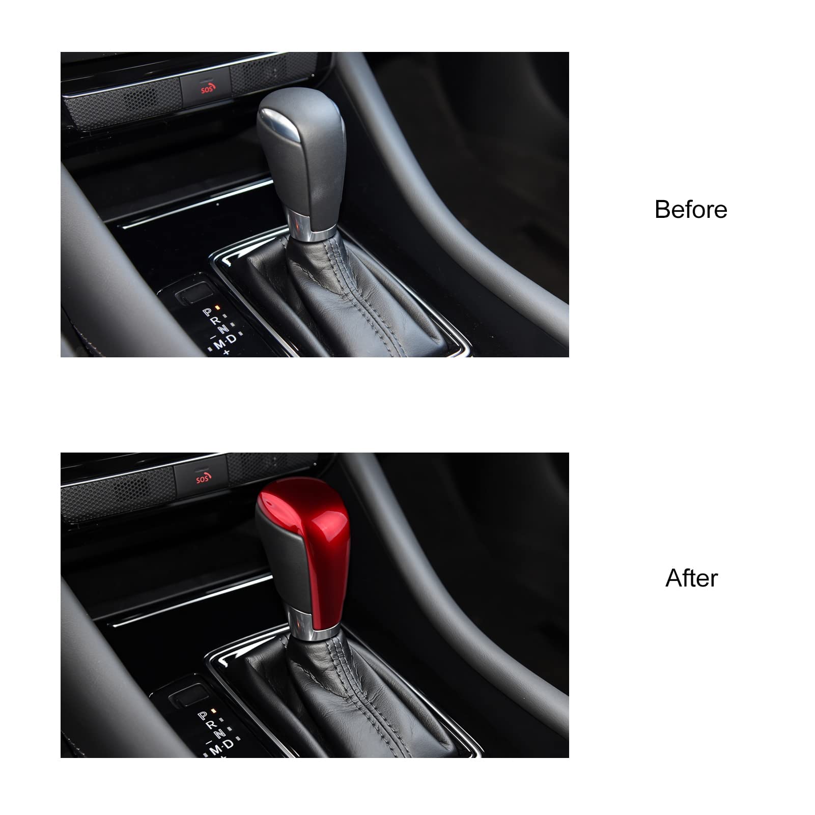 ANFOKAS Compatible with Mazda CX-5 CX-9 CX-3 6 3 Accessories Car Gear Shift Knob Cover Trim Cap Gear Panel Gears Sporty Interior