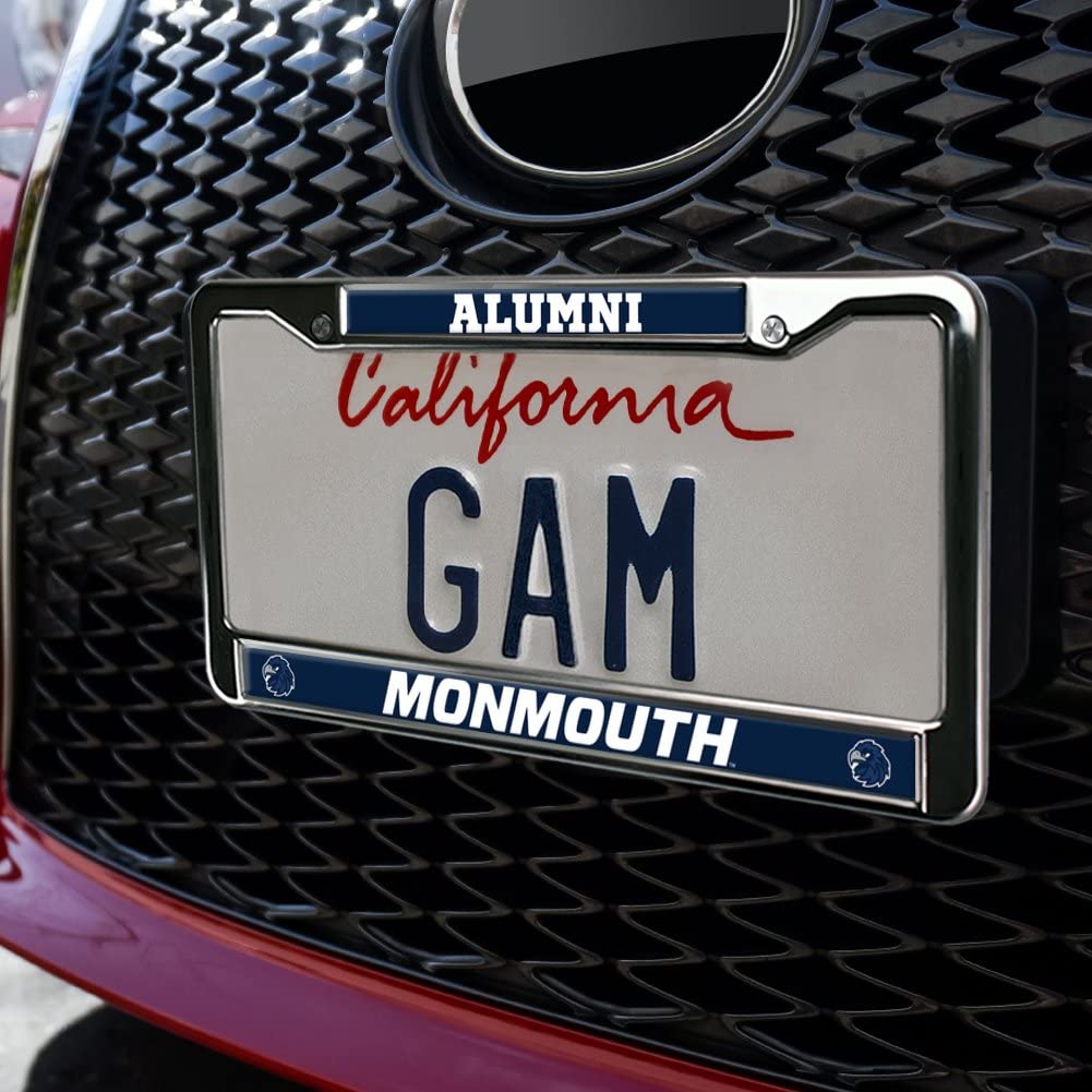 Monmouth University Alumni Logo Full Size Standard License Plate Metal Frame
