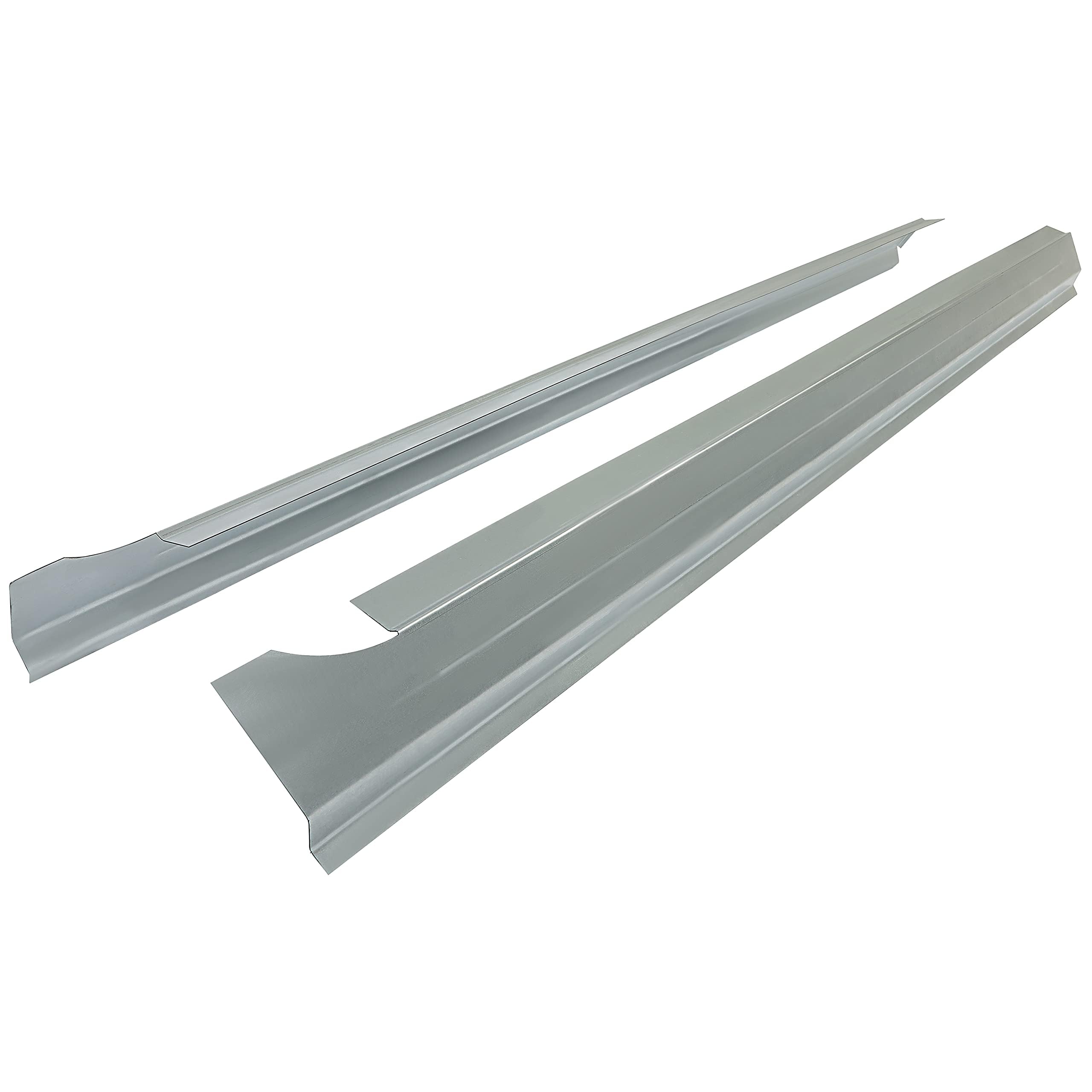 KUAFU Slip-on Rocker Panels for 2009-2018 Dodge Ram 1500/2500/3500, Alloy Steel, Silvery, Large, Model BL1211, Rear