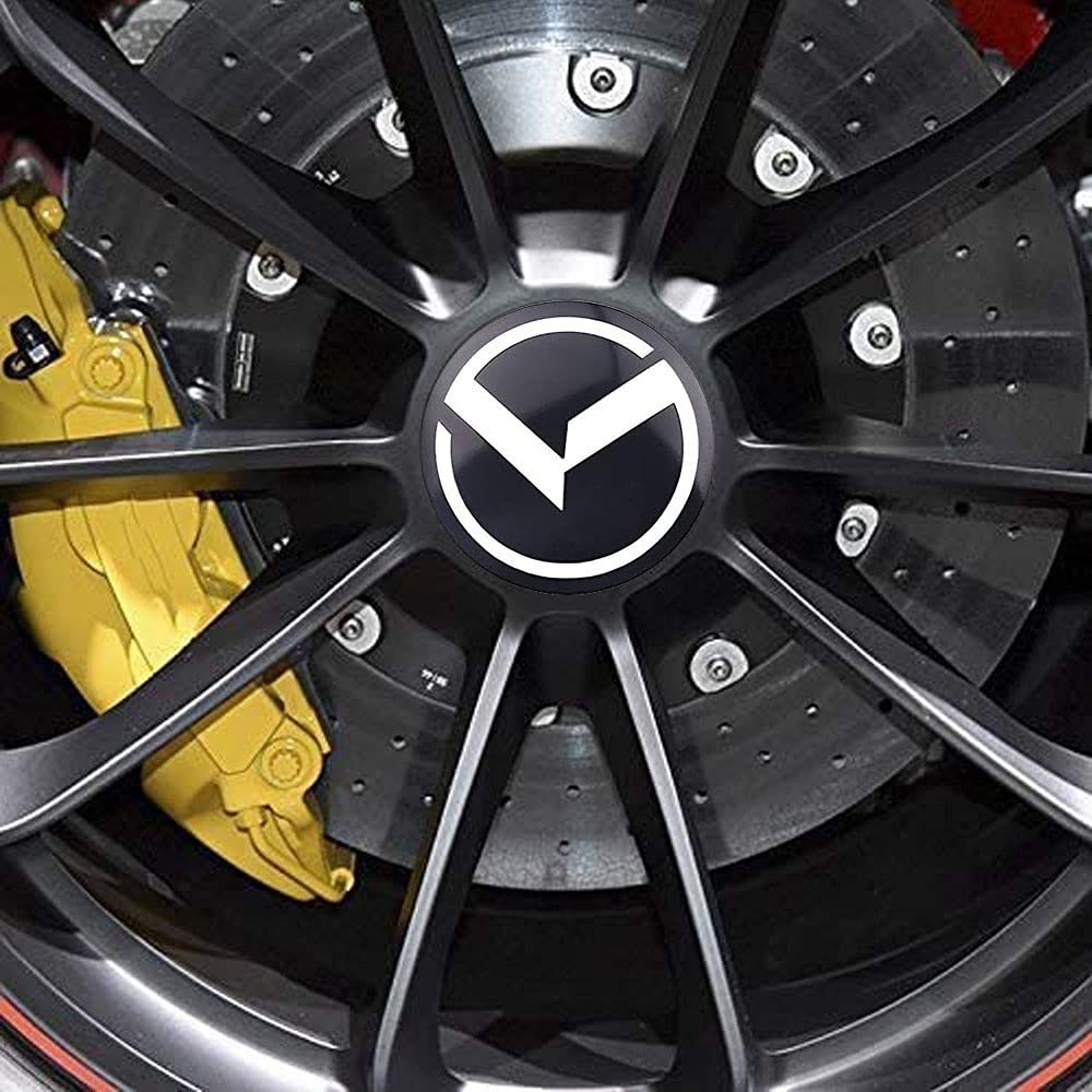 Jdclubs, 4Pcs 2.22In Car Logo Abs Material Wheel Center Cap Sticker Wheel Emblem Badge Logo Stickers (Fit K Black)