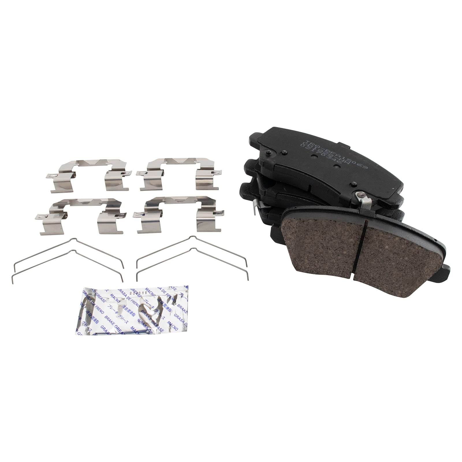 Trq Front And Rear Brake Pad & Rotor Kit Brake Pads Brake Rotor Ceramic Compatible With 2017-2018 Kia Forte5