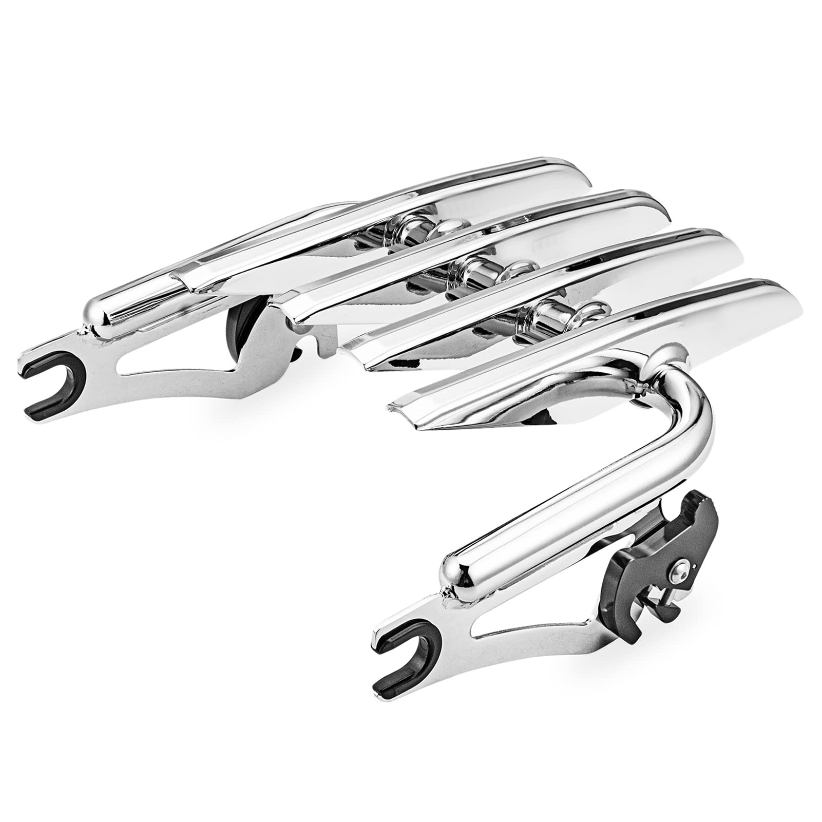 Mofun Chrome Luggage Rack Stealth Style Detachable Compatible With 2009-2024 Harley Touring Road King Electra Glide Road Glide Street Glide