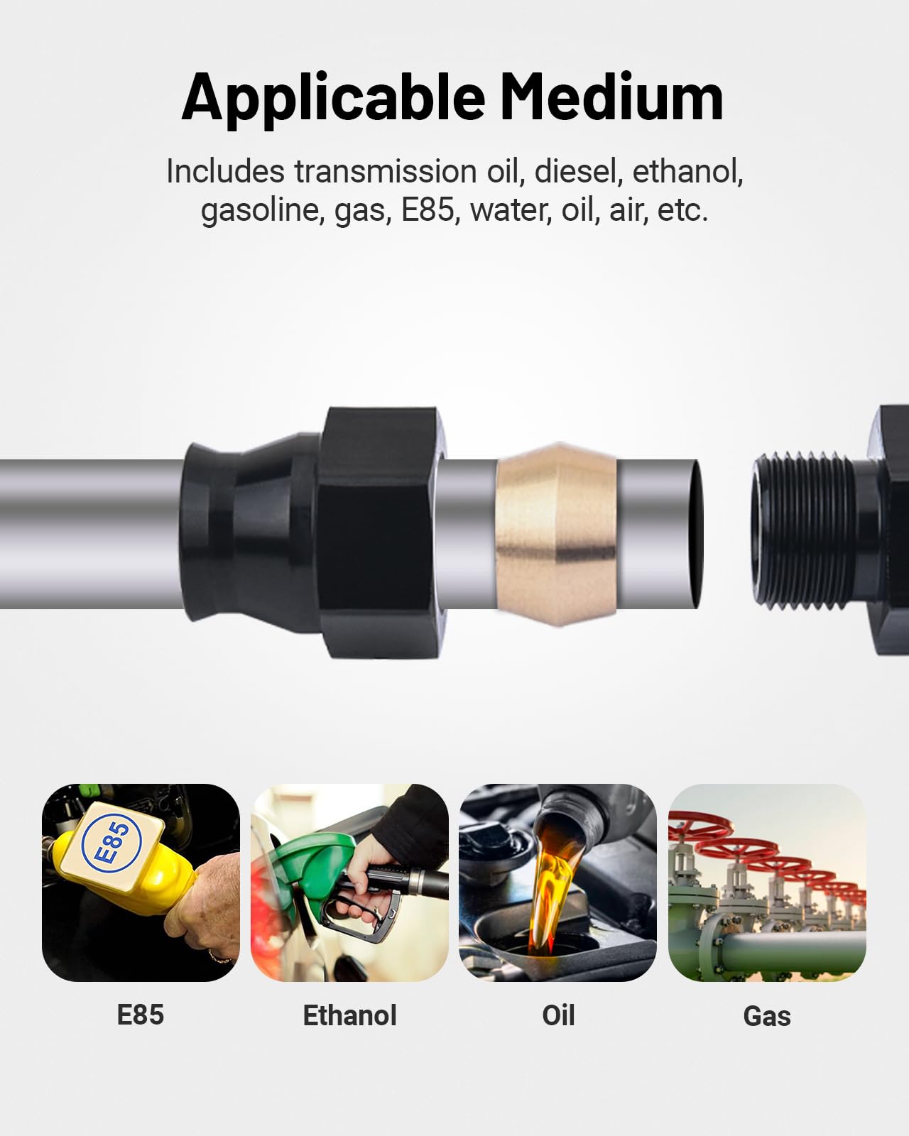 EVIL ENERGY 5/16 OD Aluminum Fuel Line Hard Line Kit 25FT, 1060 Grade Aluminum Tubing Coiled