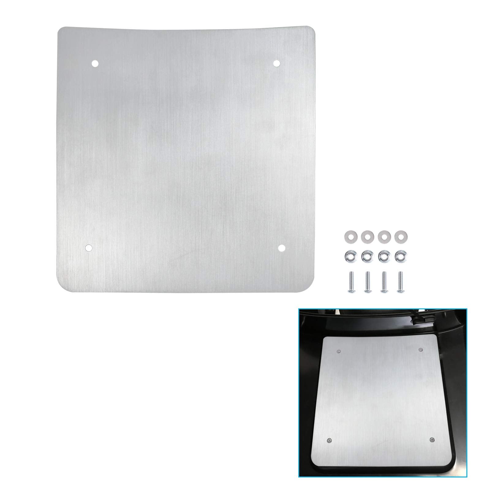 Aufer 2Mm Thick Laser Cut Trunk Inner Base Reinforcement Metal Mounting Plate Compatible With For 2014-Up Touring Road King Road Glide Street Glide Electra Glide Rushmore Razor Chopped King Tour Pack