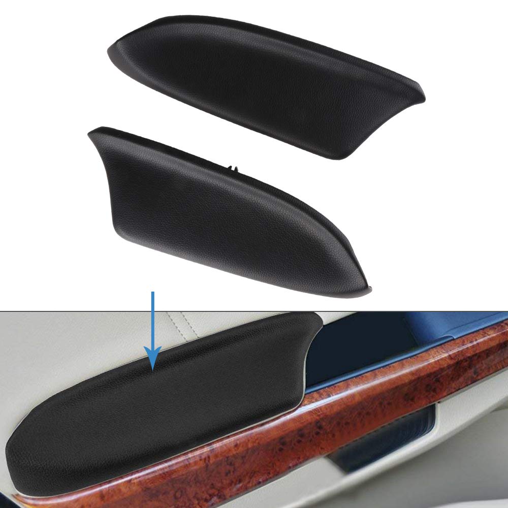 Lujuntec Front Door Panels Armrest Fits 2008-2012 For Honda For Accord Door Armrest Black(2Pcs)