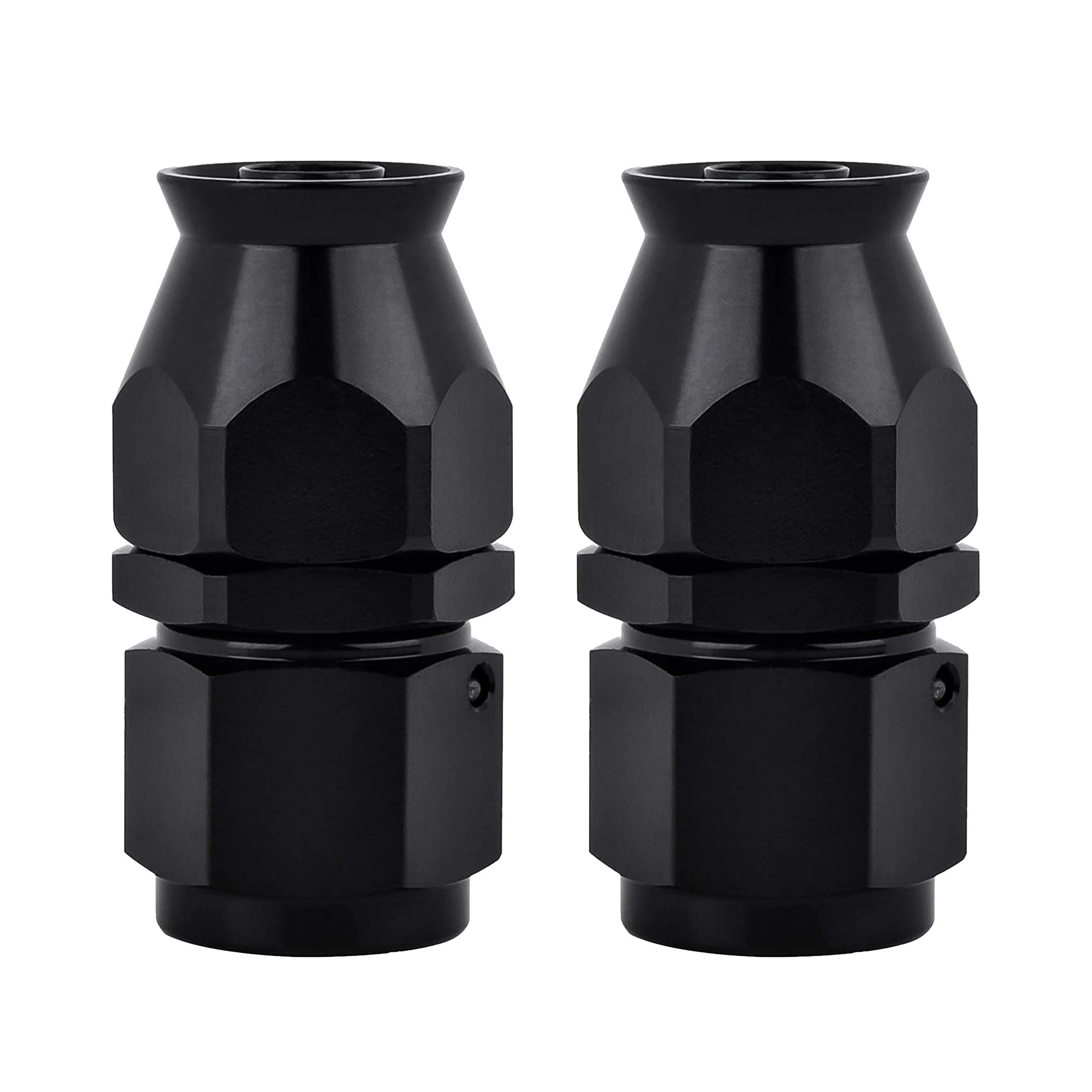 Evil Energy 8An Ptfe Hose End Fitting Straight Black For Ptfe Hose Only 2Pcs