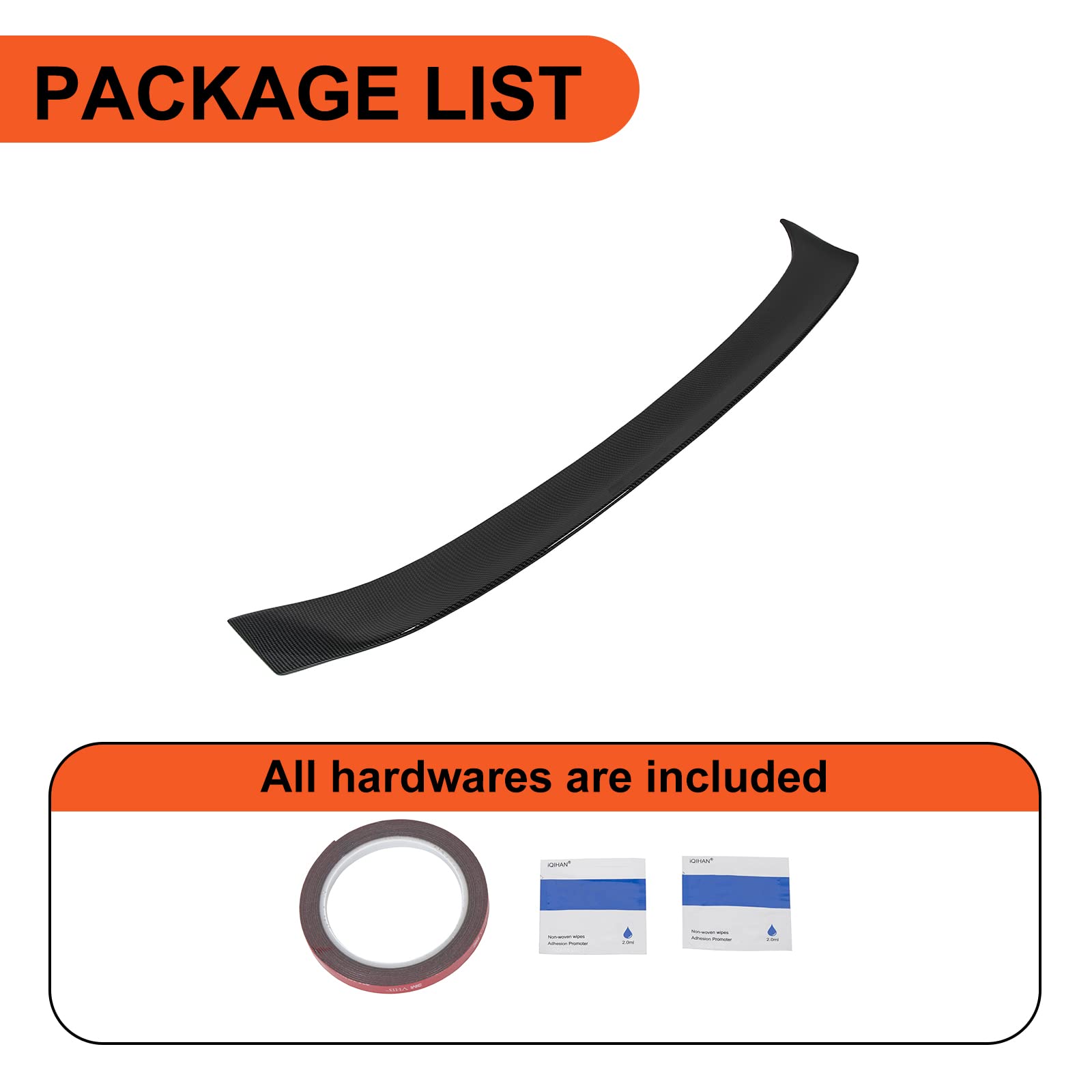 Ecotric Rear Trunk Spoiler Wing Lid Compatible With 14-20 Lexus Is200T Is250 Is300 Is350 Carbon Fiber Style Durable Plastic