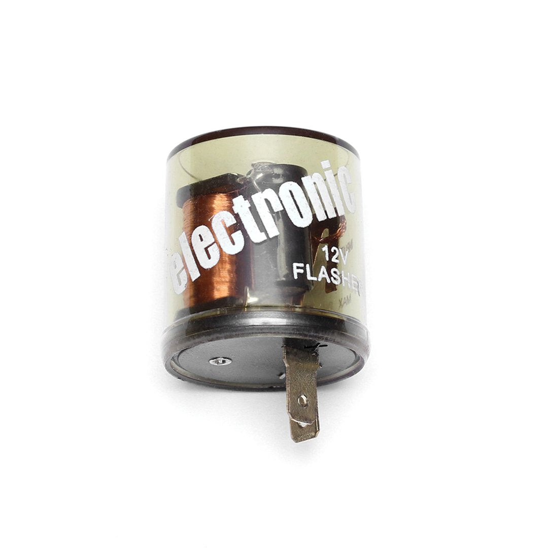 Perfect Replacement 12V Heavy Duty 2 Pin Compatible Led Electronic Flasher Relay Fits Motors Turn Signal & Hazard Warning