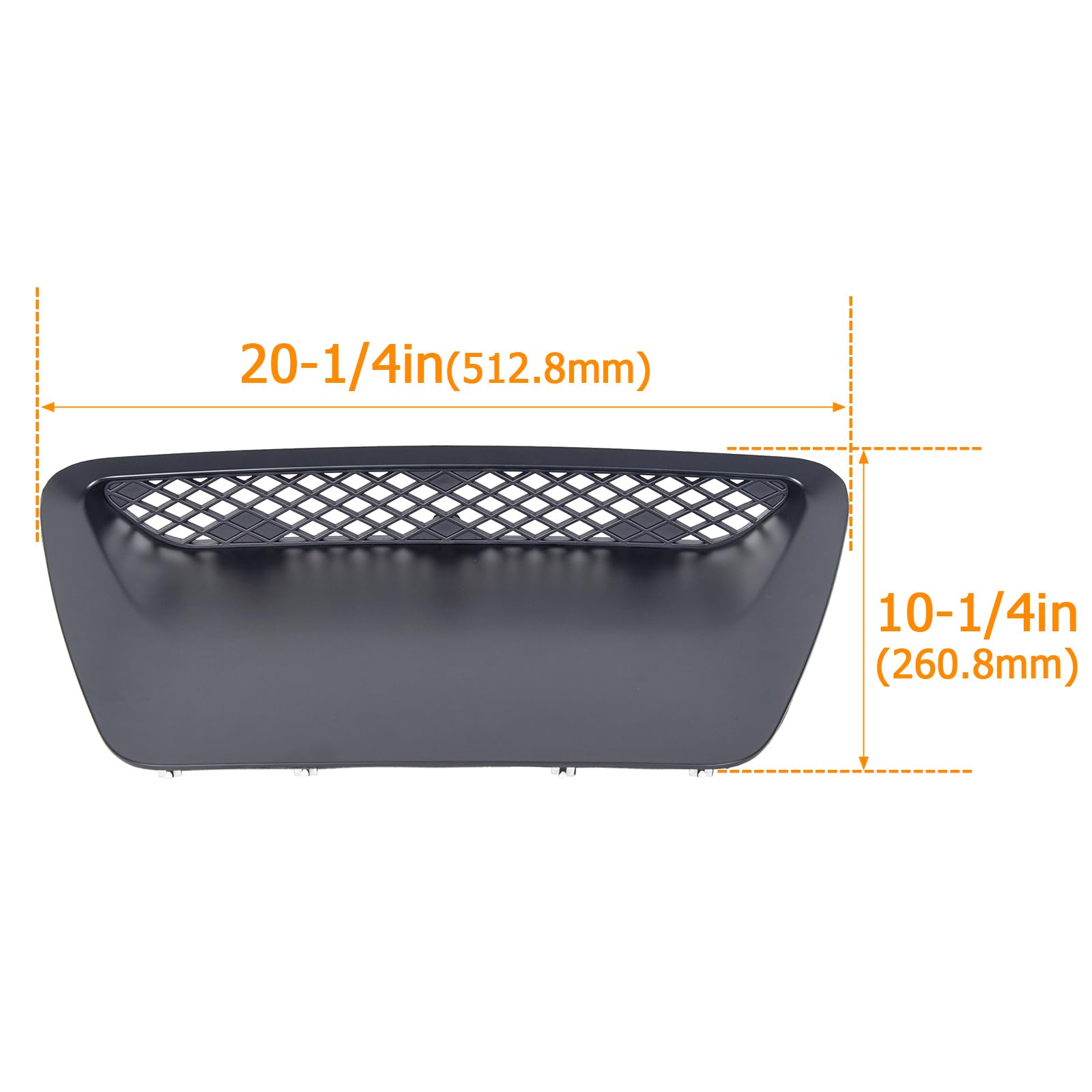 ECOTRIC Front Hood Scoop Molding Bezel Compatible with 2004-2005 Dodge Ram 1500 SRT Replace for YL23TZZAB 5029770AA Air Flow Intake Scoop Cover Hood Vent Grille