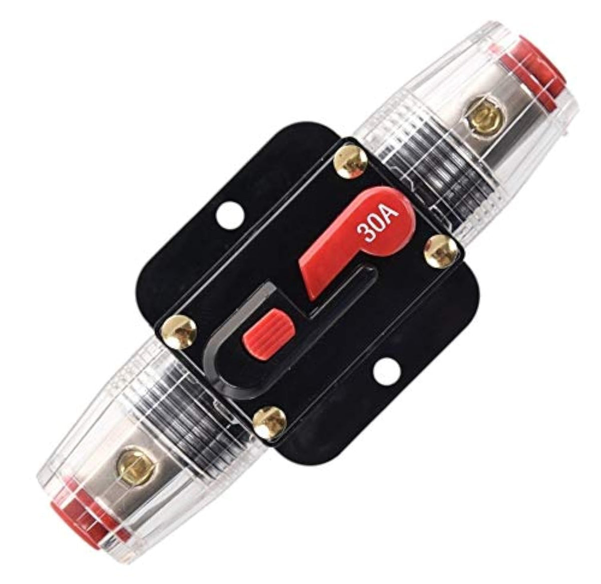 Anjoshi Fuse Holders 30Amp Inline Circuit Breaker 20-150A For Car Audio And Amps Overload Protection Reset Fuse Inverter 12V-48V