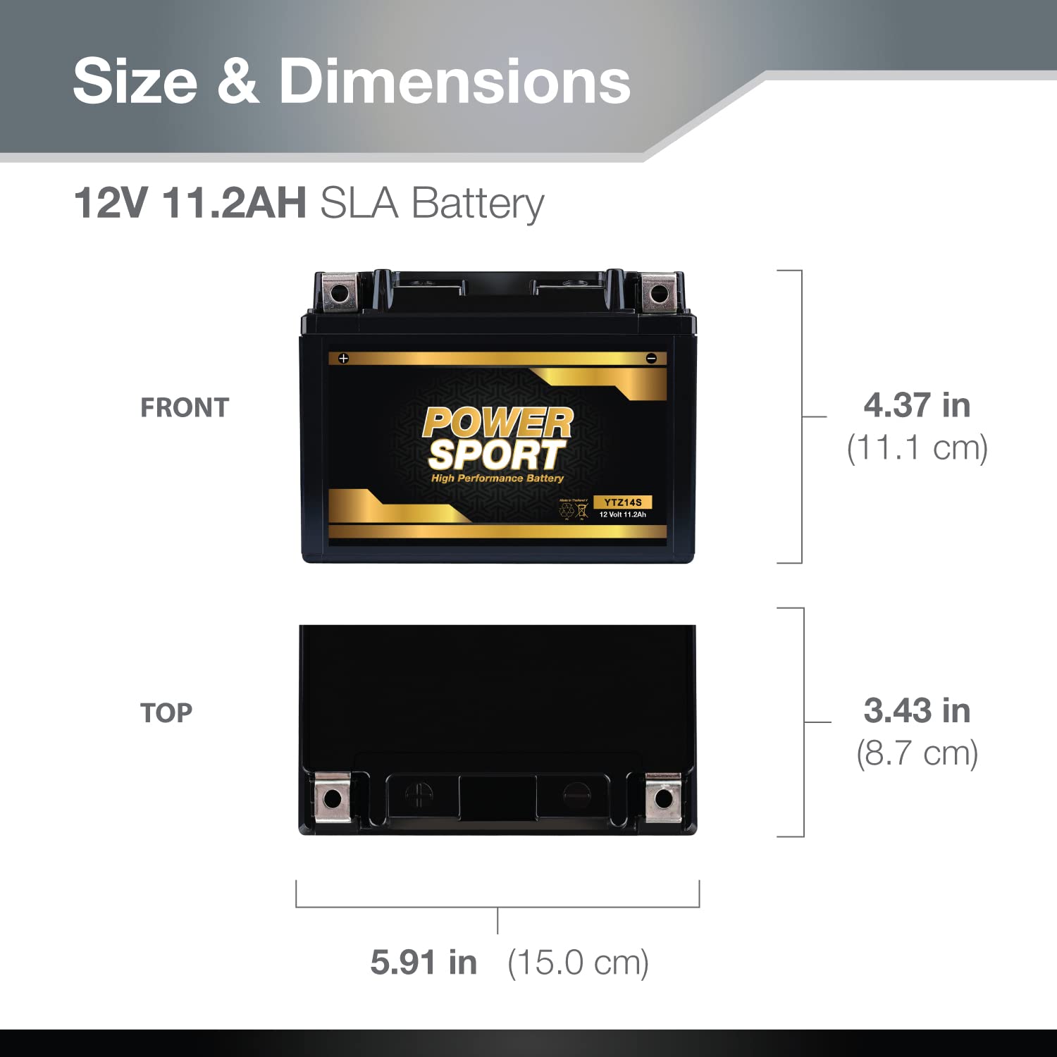 Expertpower Etz14S , Ytz14S 12V 11.2Ah Replacement Battery